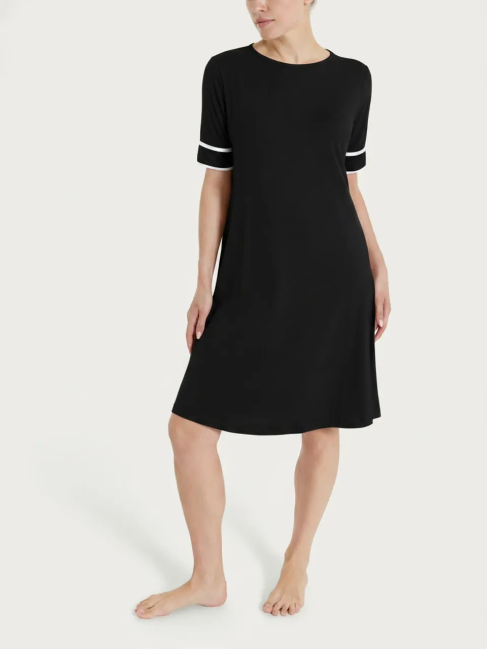 Ragno Viscosa Summer Piping abito donna Fantasia Nero fresco