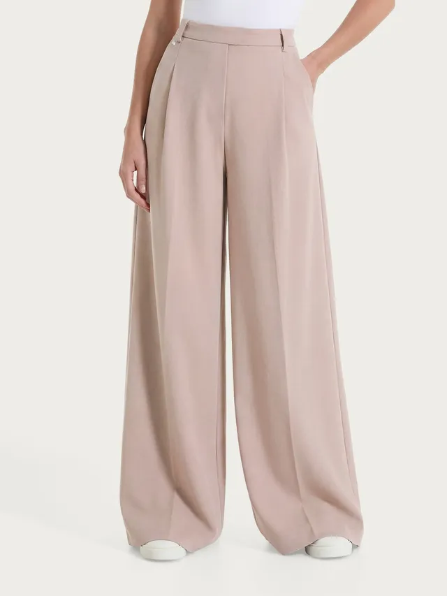 Ragno Compact Light Pantalone Palazzo Warm Taupe ampio