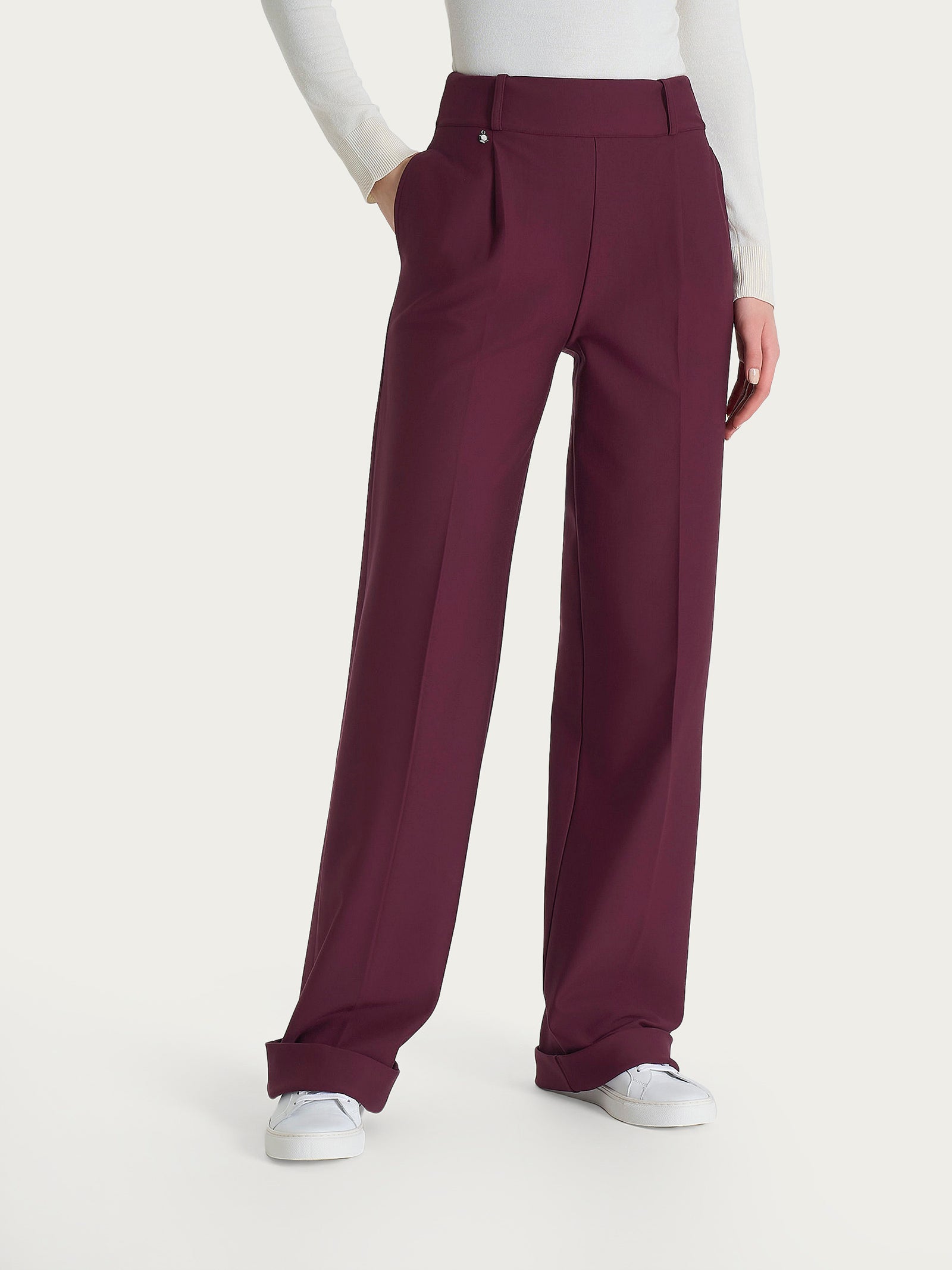 Ragno Compact pantalone ampio Fig wide leg