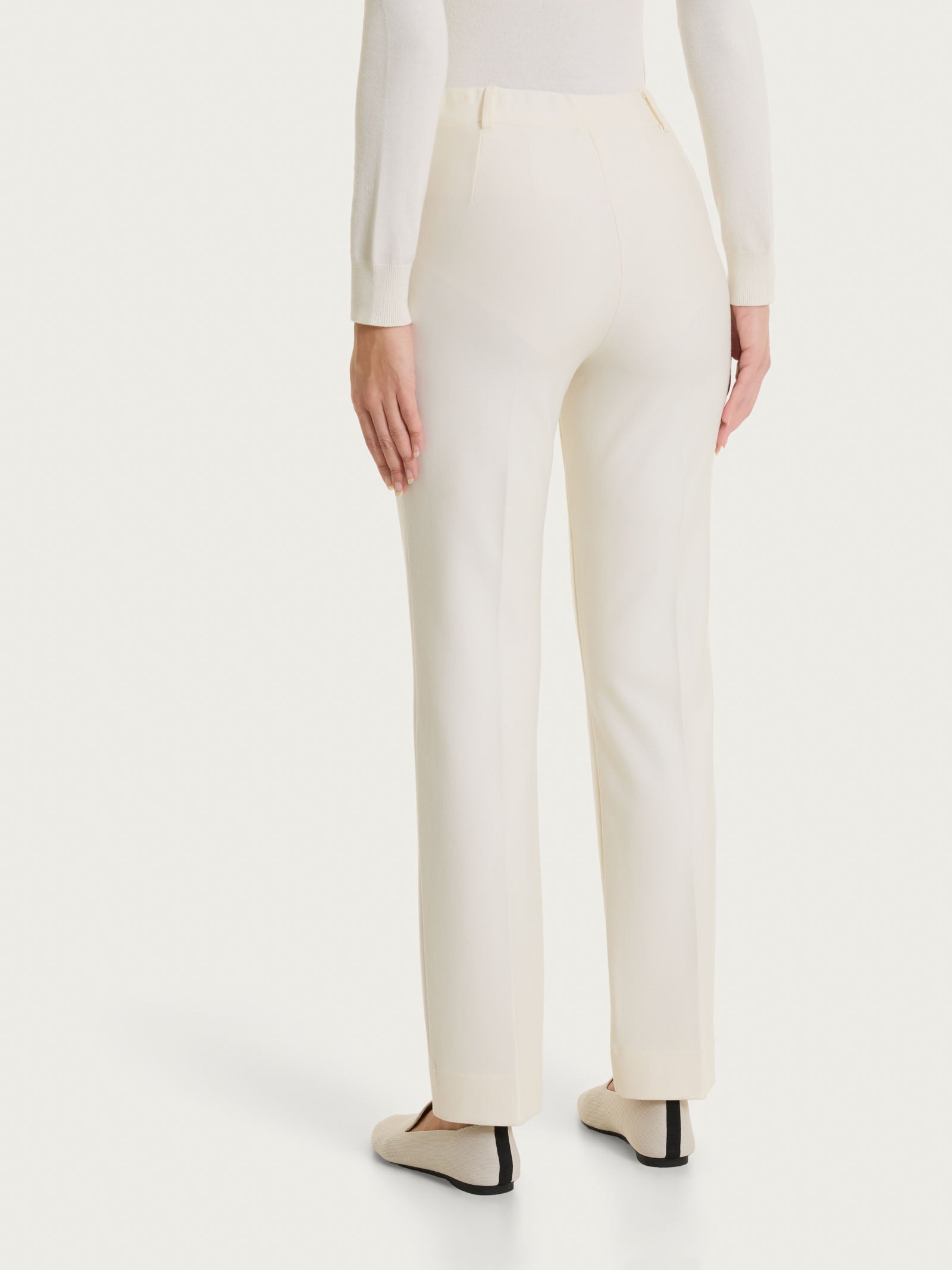 Ragno Compact Pantalone dritto Avorio con tasche
