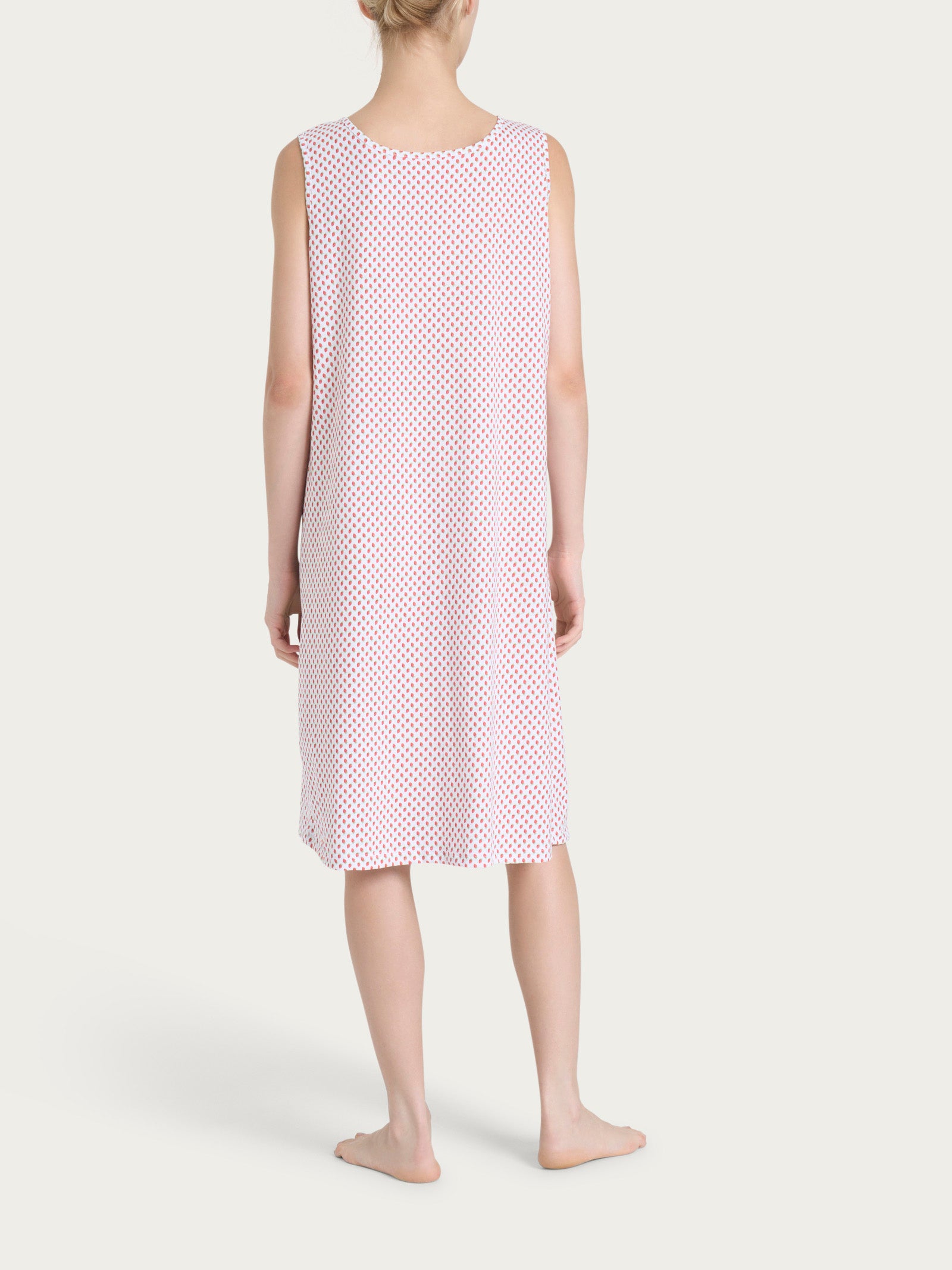 Ragno Jersey Cotone camicia notte Bianco smanicata