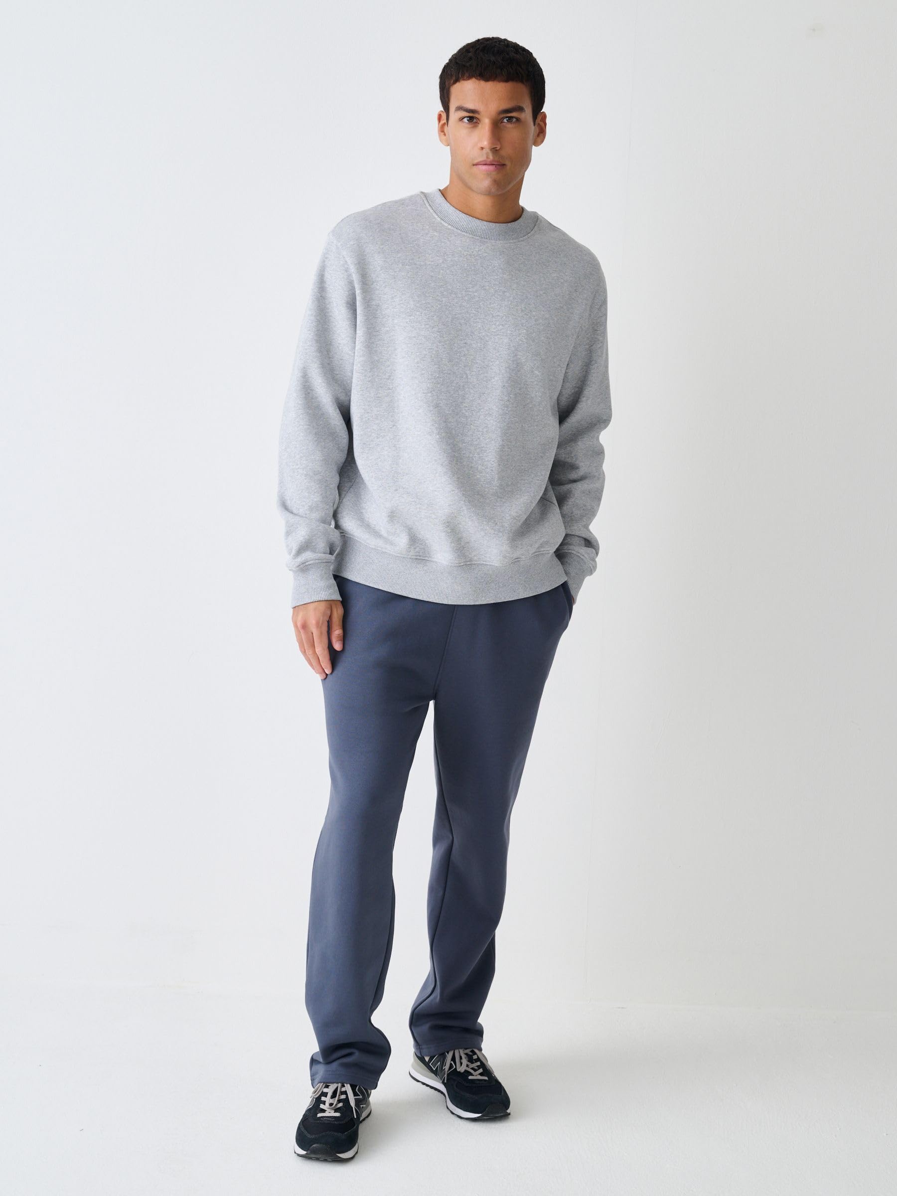 Next felpa girocollo cotone pesante uomo regular