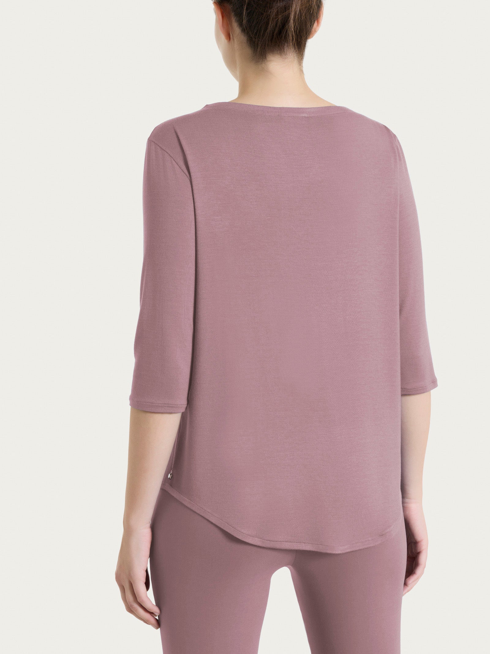 Ragno Viscosa Summer Maglietta Scollo V Twilight Mauve