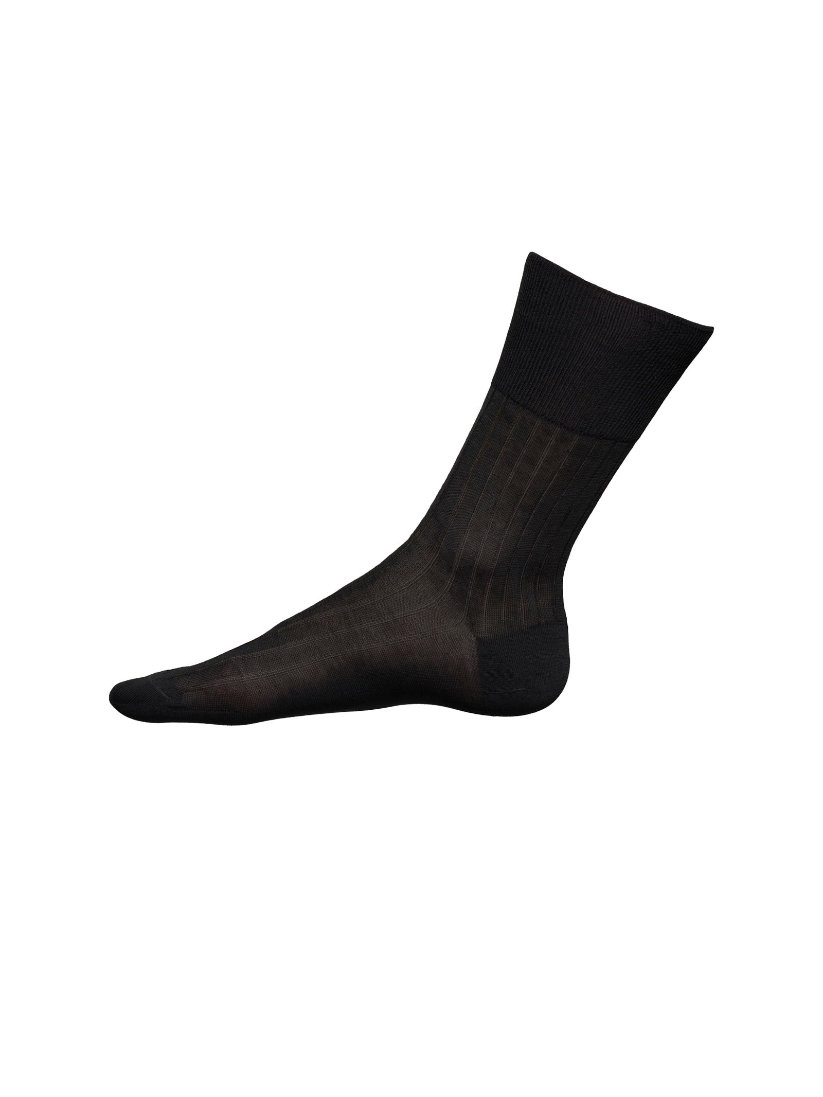 Ragno 100% Cotton Calza Sanitaria Uomo Nero Filo di Scozia cotone