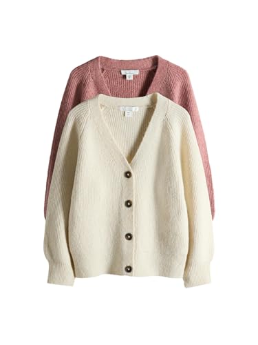 Next The Set cardigan bambina 2 pezzi maglia coste scollo V