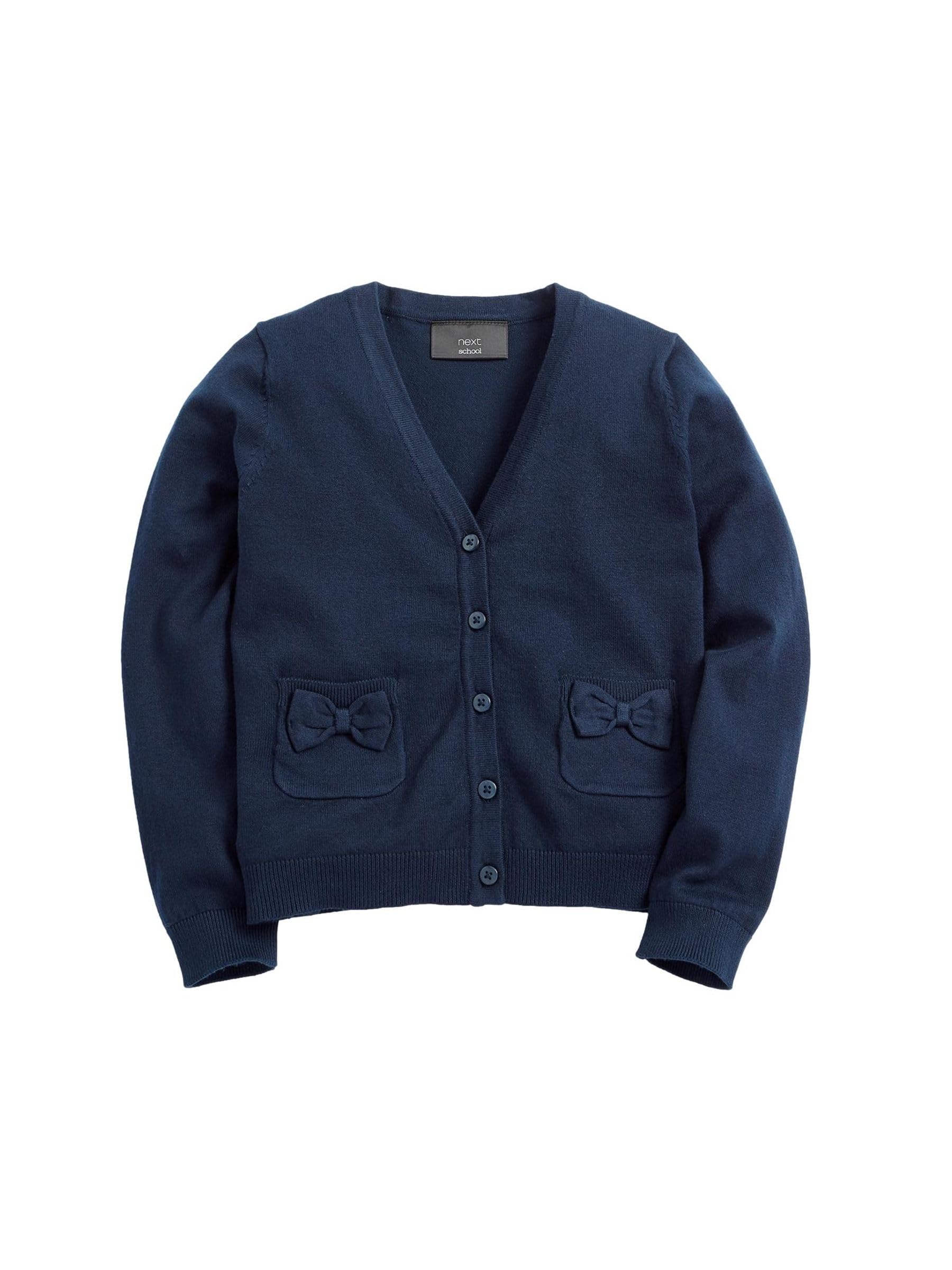 Next cardigan scuola misto cotone fiocco tasca