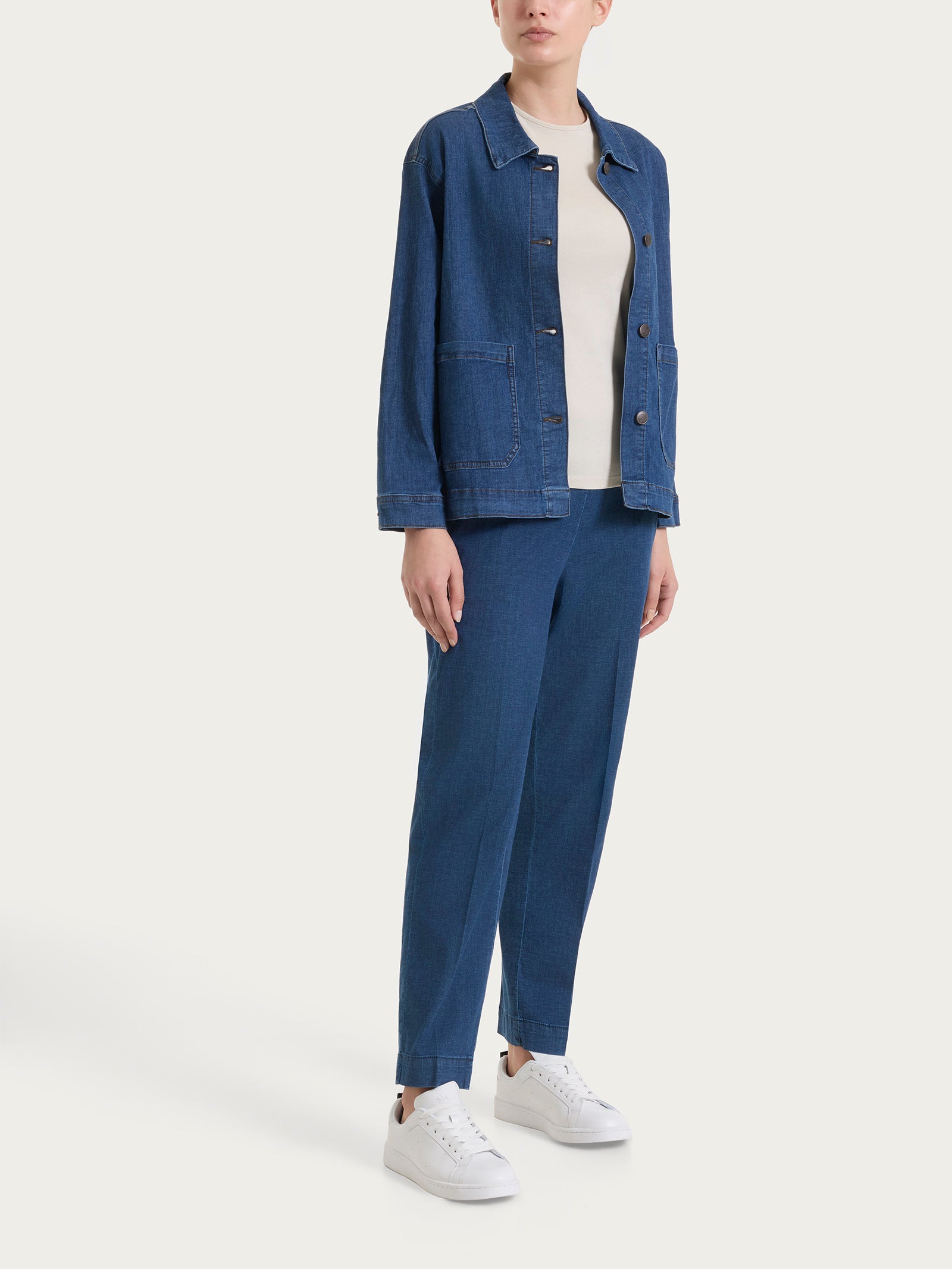 Ragno Light Denim giubbotto Delavé denim leggero