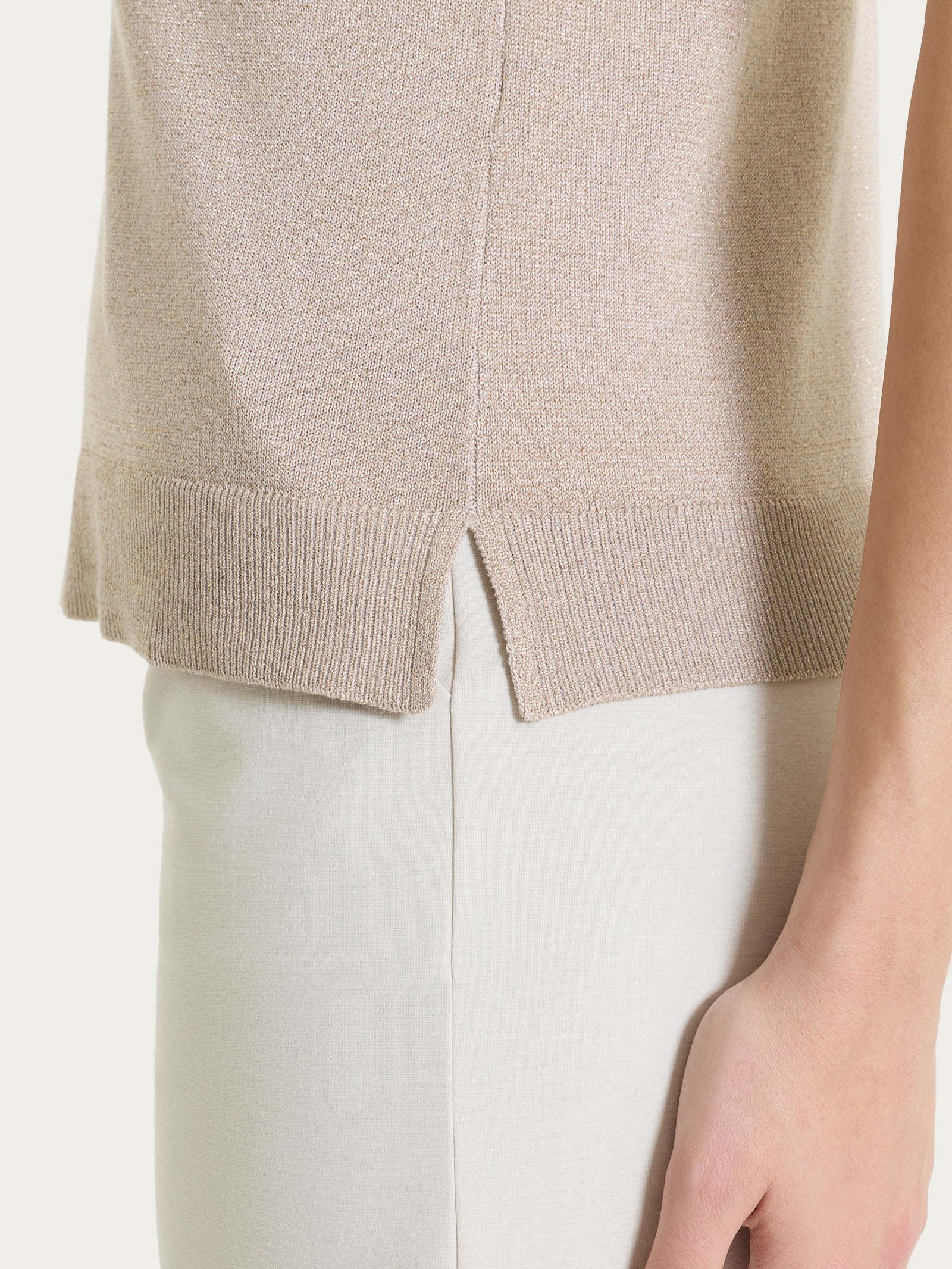 Ragno Summertime Lurex gilet donna Crockery luminoso