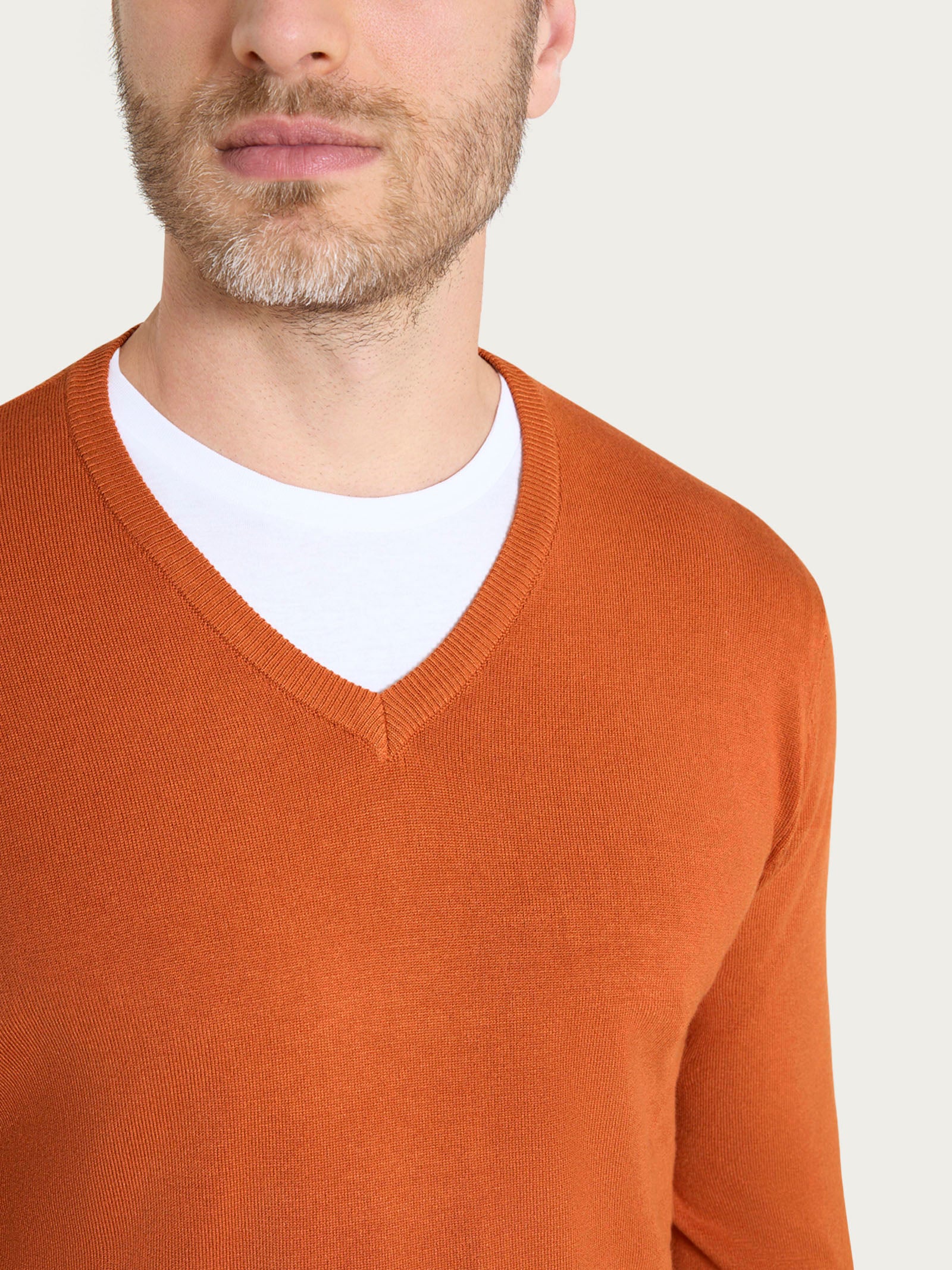Ragno Four Seasons Pull Scollo V Rust misto viscosa