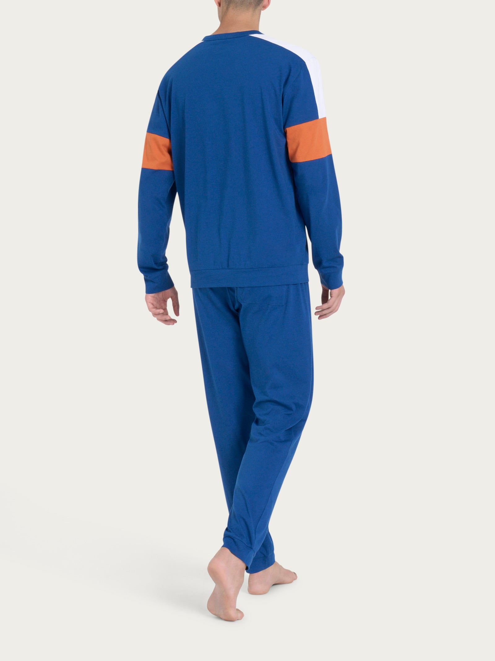 Ragno Jersey Cotone Pigiama Lungo Uomo Navy Peony