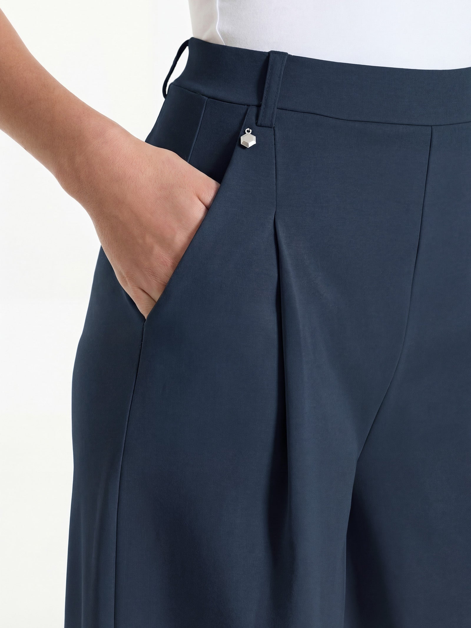 Ragno Compact Light Pantalone Palazzo Donna Bleu Ampio
