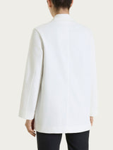 Ragno Light Denim Blazer Over Bianco Monopetto