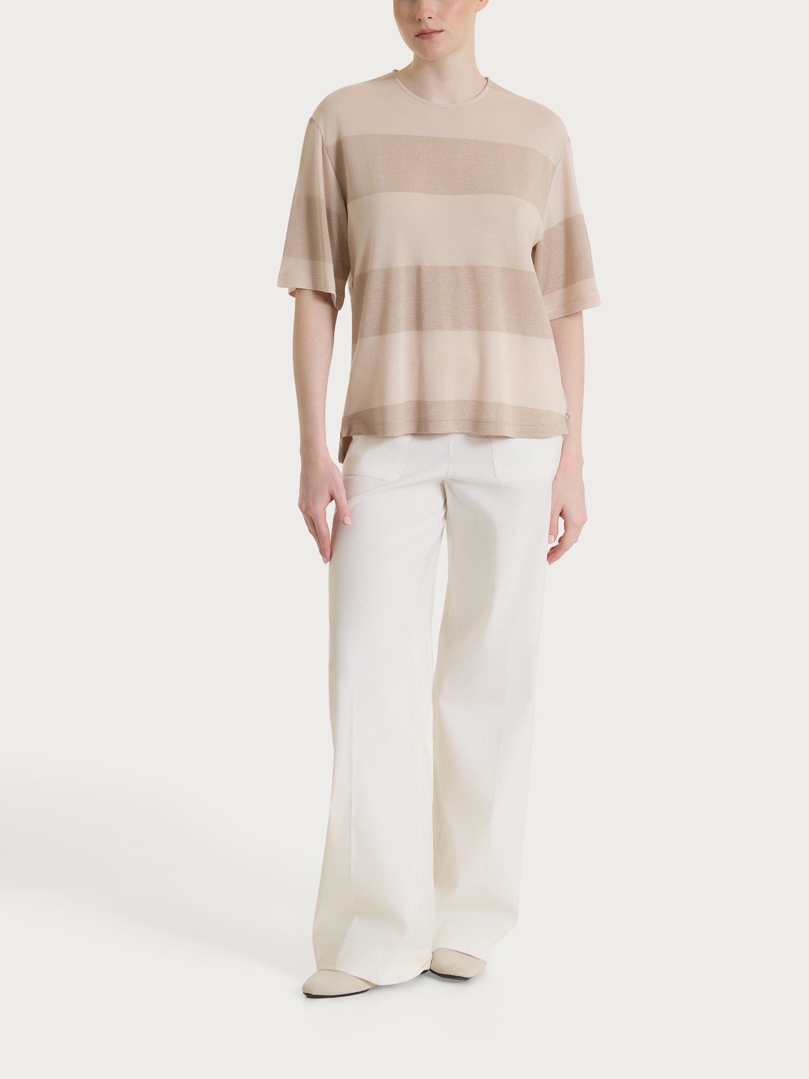 Ragno Summer Light t-shirt righe Almond Peach manica corta