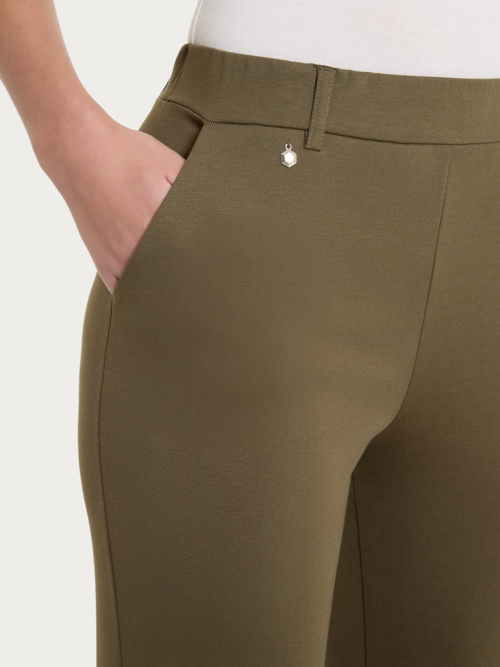 Ragno Compact Light Dritto Pantalone Dark Olive elastico