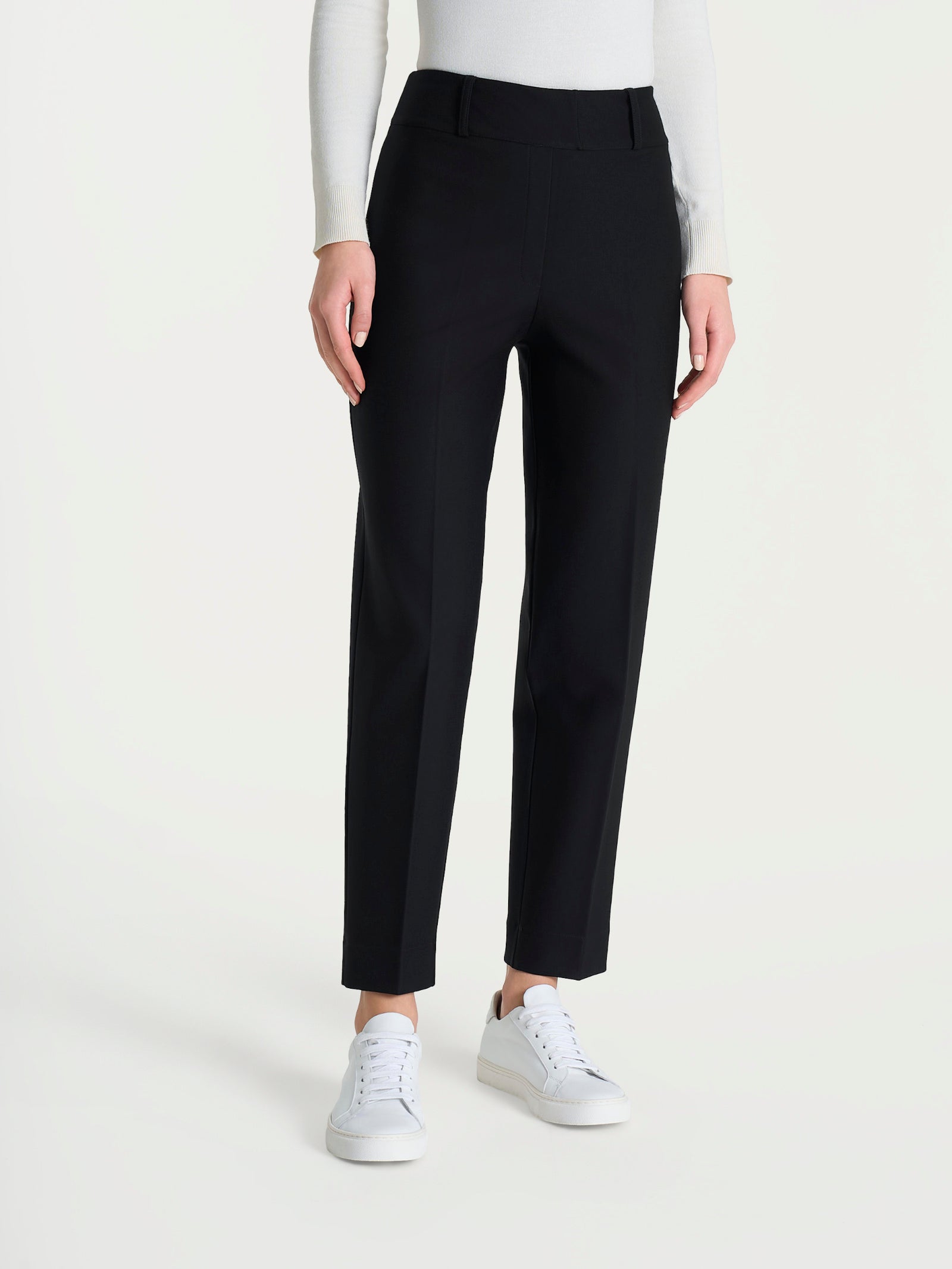Ragno Compact Pantalone a Carota Nero vestibilità tapered