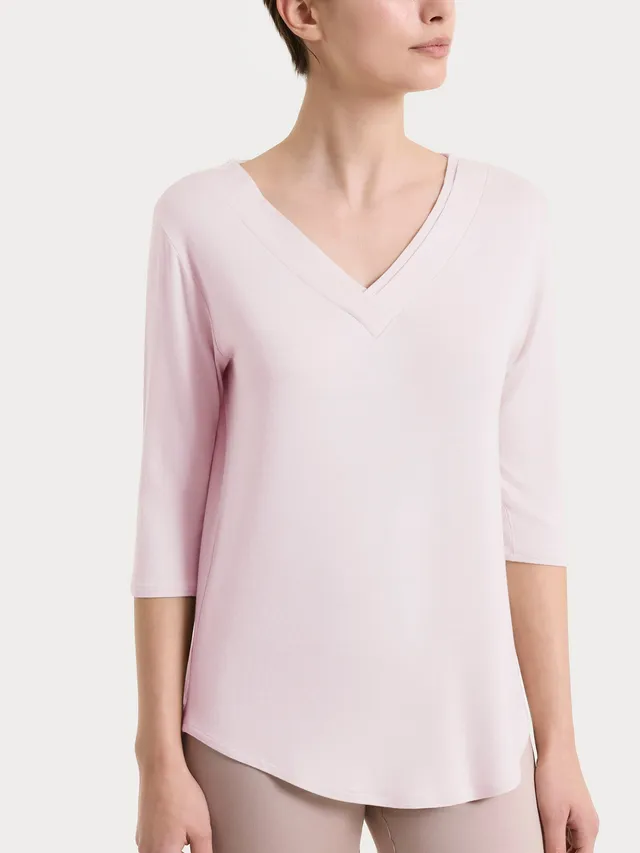 Ragno Viscosa Summer maglietta scollo V Pale Lilac viscosa