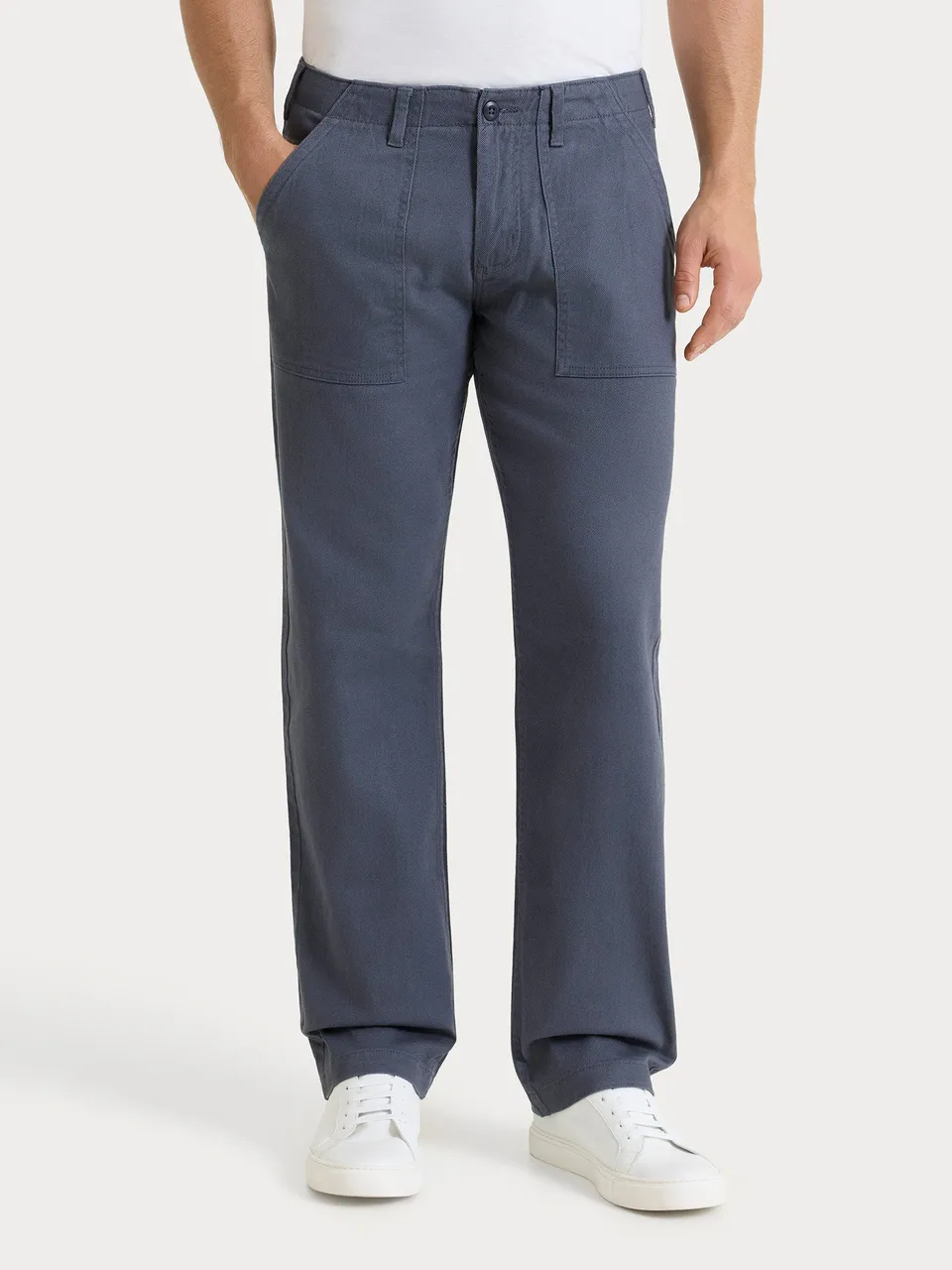 Ragno Raw Twill Pantalone Explorer India Ink in Cotone
