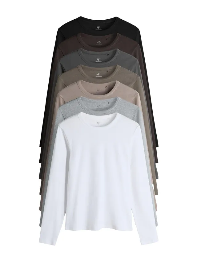 Next The Set magliette coste donna 7 pezzi maniche lunghe