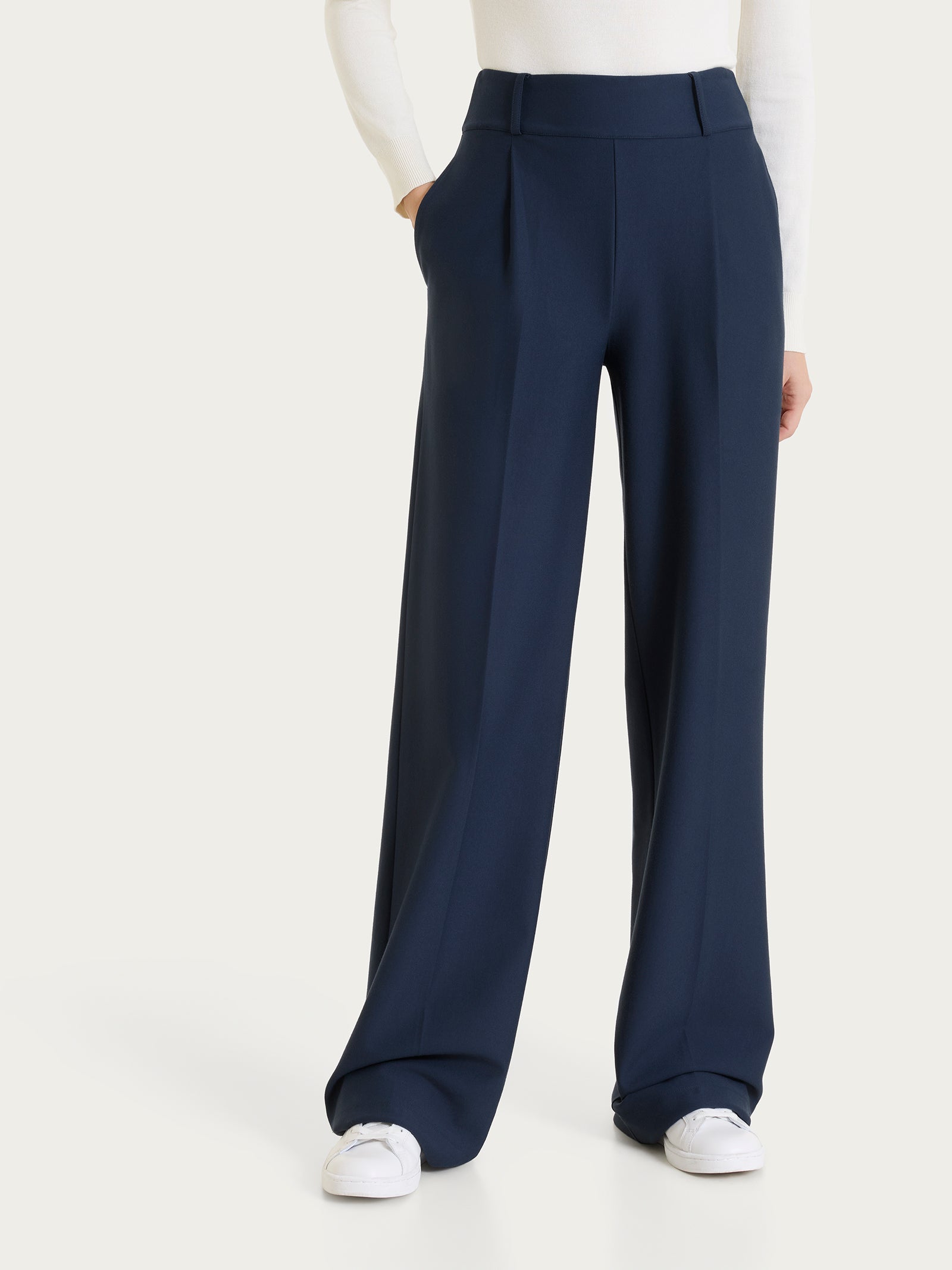 Ragno Compact Pantalone Ampio Tasche Pinces Persia wide leg