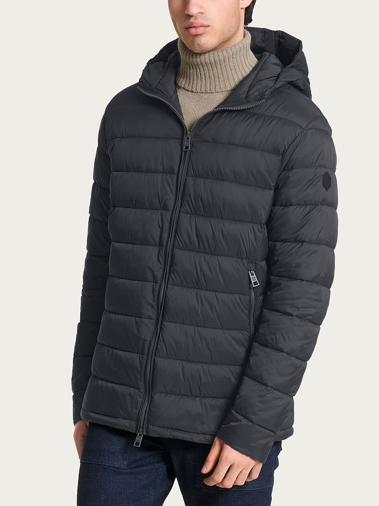 Ragno Vegan Down Piumino Cappuccio Uomo Dark Shadow Caldo