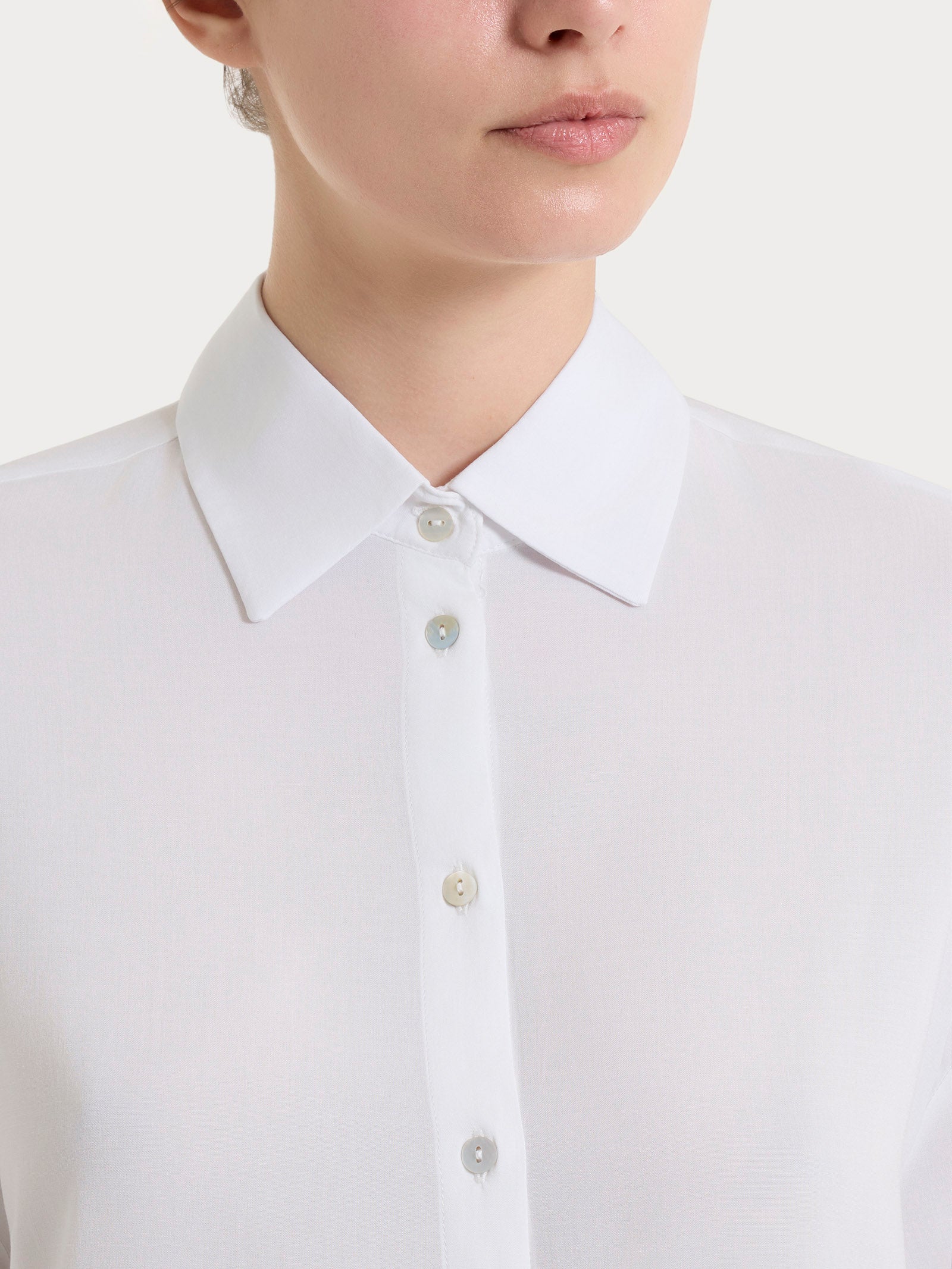 Ragno Voile Stretch Camicia Manica 3/4 voile bianca Bianco
