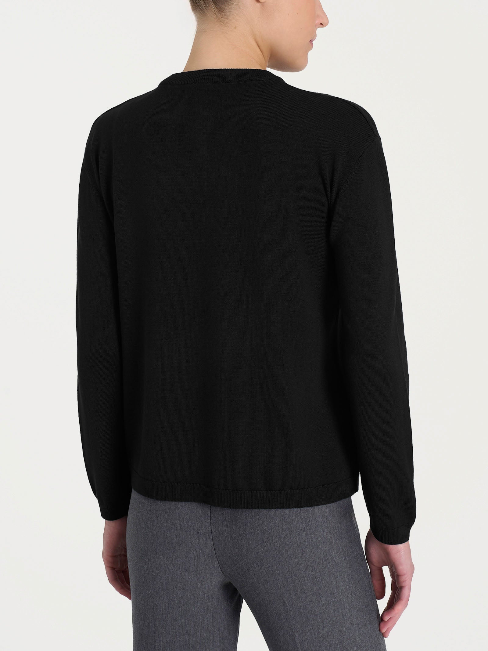 Ragno Four Seasons Cardigan Corto Nero 2 Bottoni