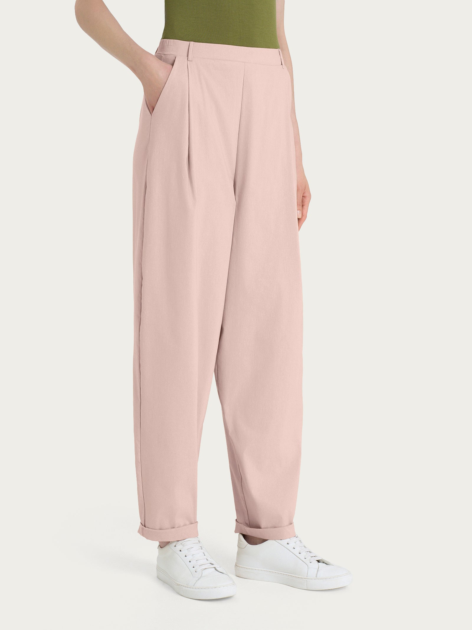 Ragno Super Fresh pantalone carrot Cameo Rose tapered