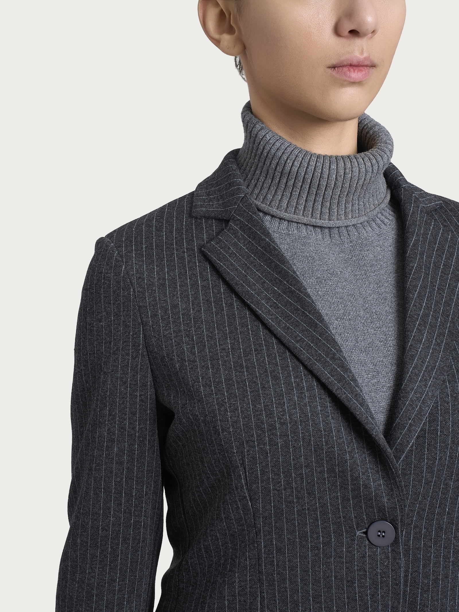 Ragno Eco Jacquard Blazer gessato fantasia scuro regular