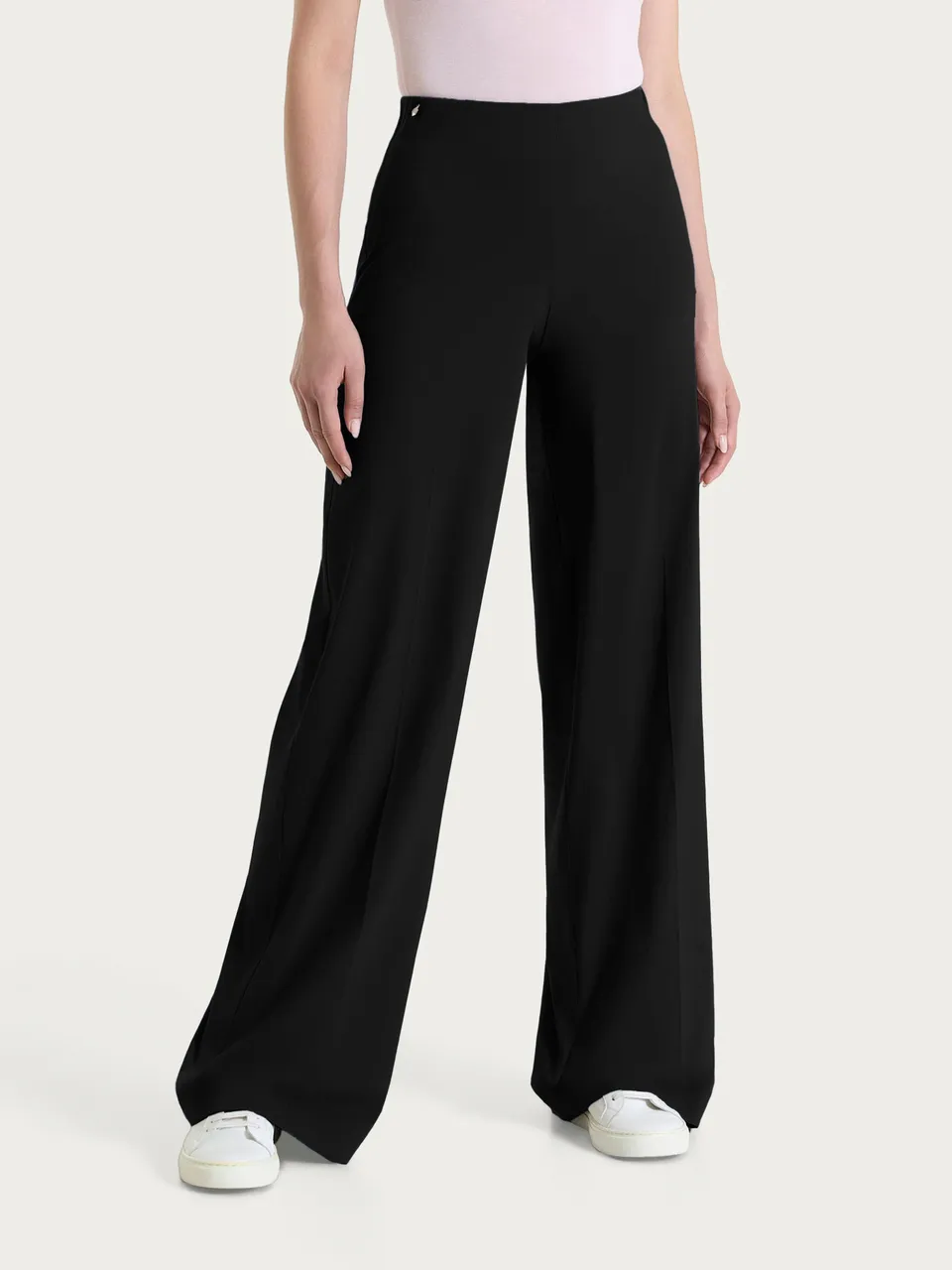 Ragno Super Fresh pantalone palazzo Nero misto cotone