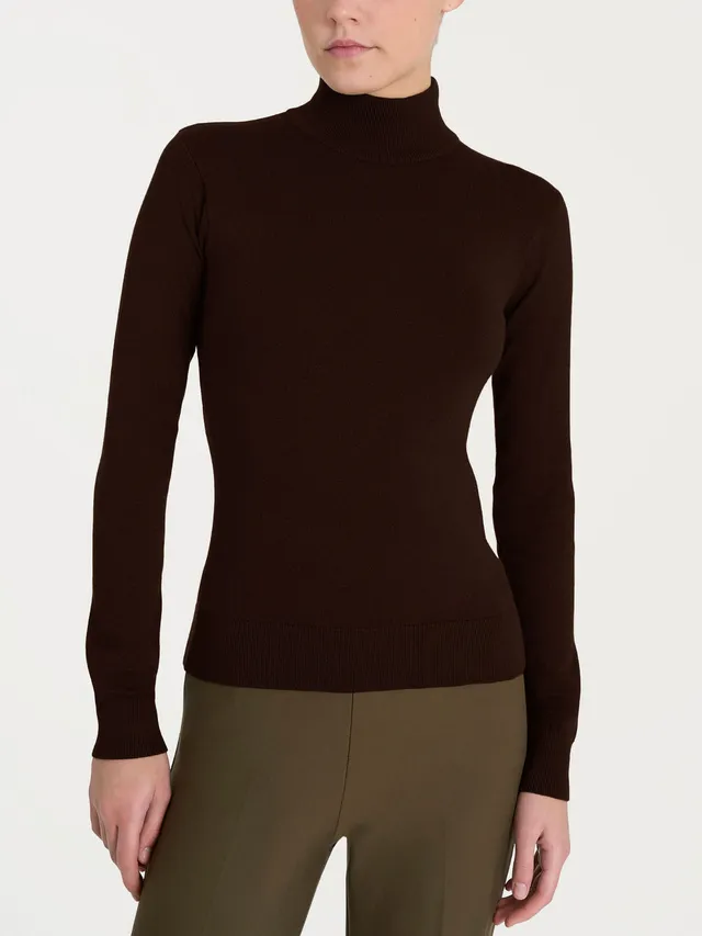 Ragno Four Seasons lupetto maglia cioccolato collo alto