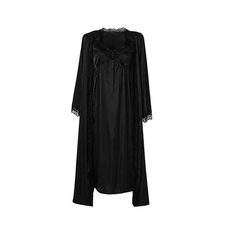 Maria Grazia Severi Midnight Lace completo notte seta nero pizzo