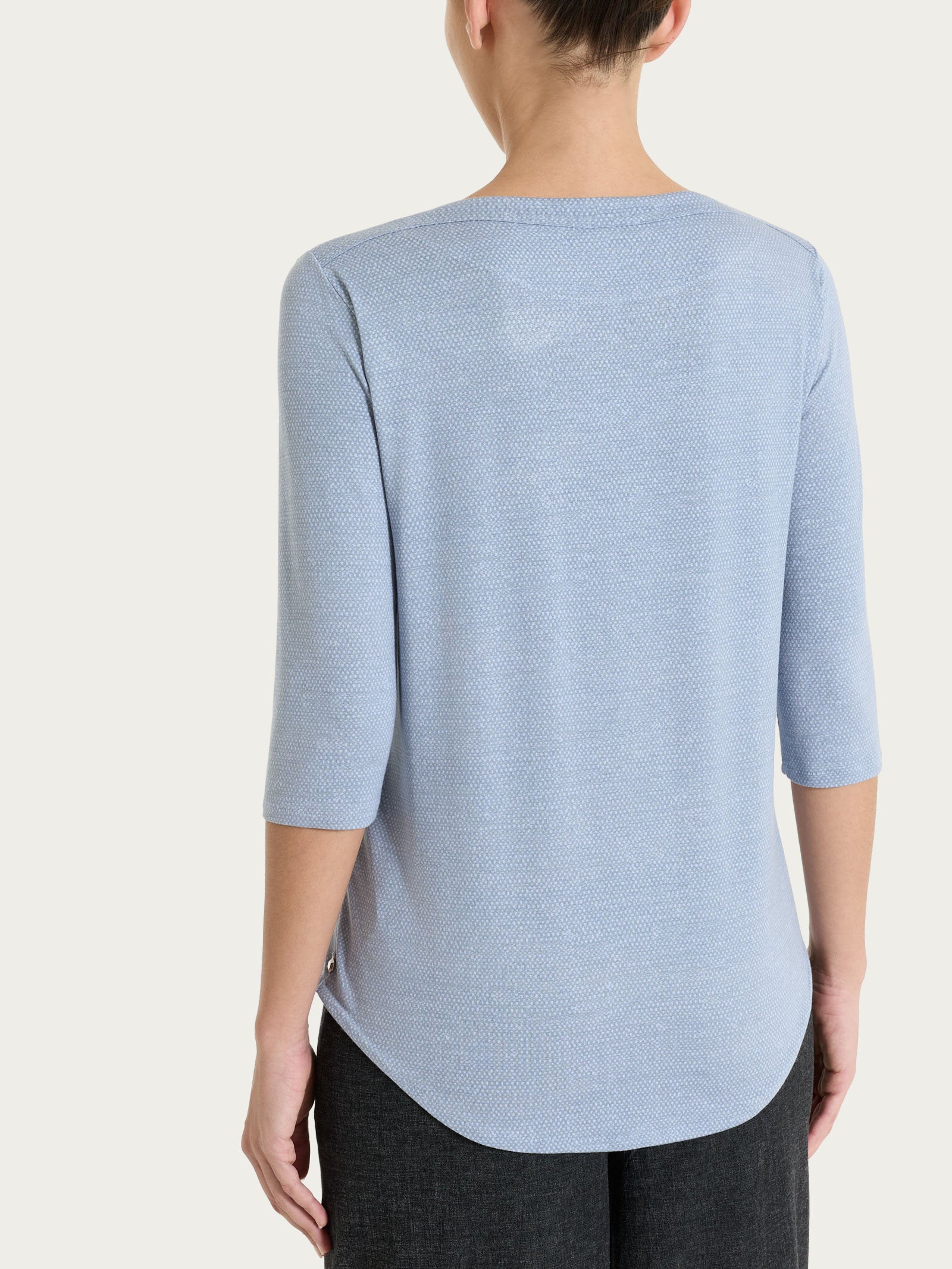 Ragno Viscosa Summer Maglietta barchetta Dusty Blue manica 3/4