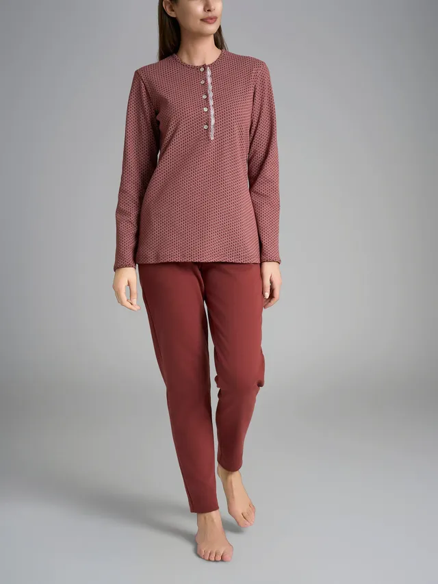 Ragno Interlock pigiama serafino pizzo Henna Micro Cravatier