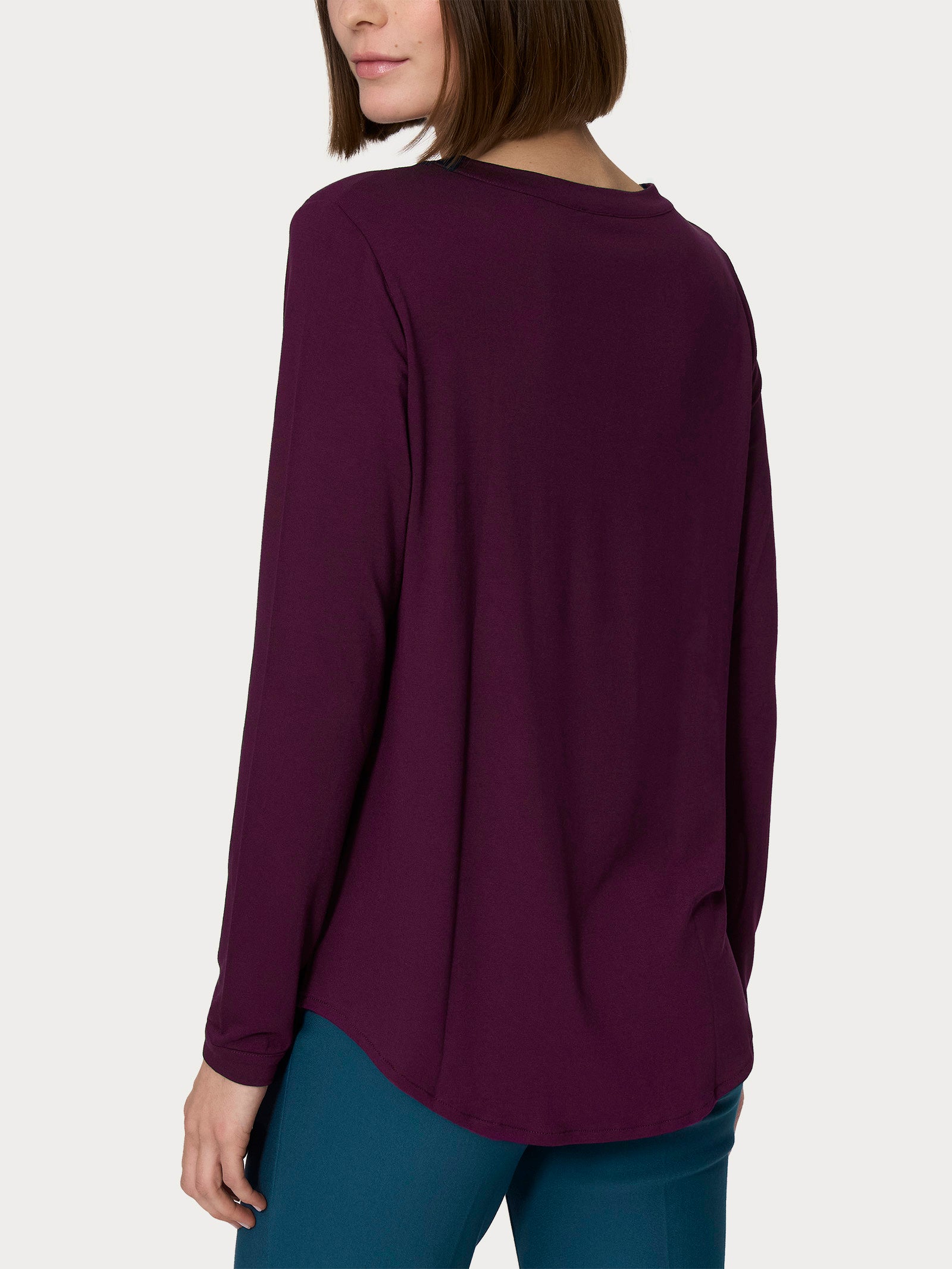 Ragno Eco Viscosa maglietta manica lunga viola jersey