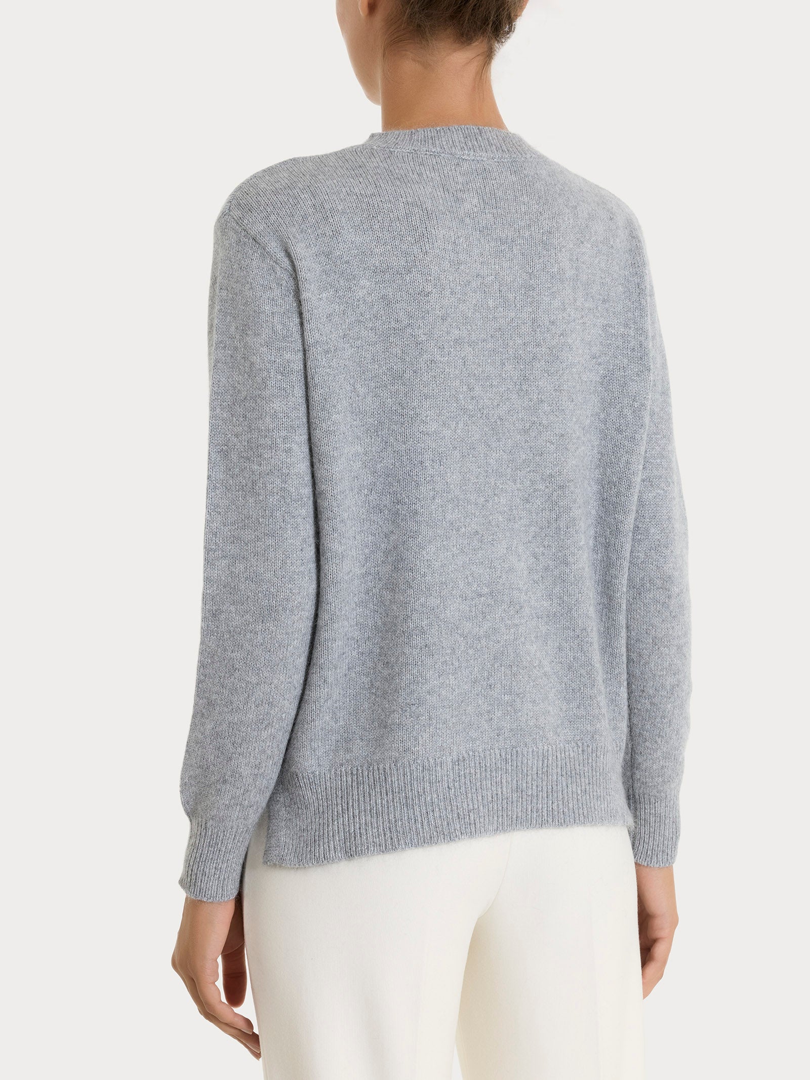 Ragno Natural Soft Maglia Girocollo Donna Ghiaia Melange