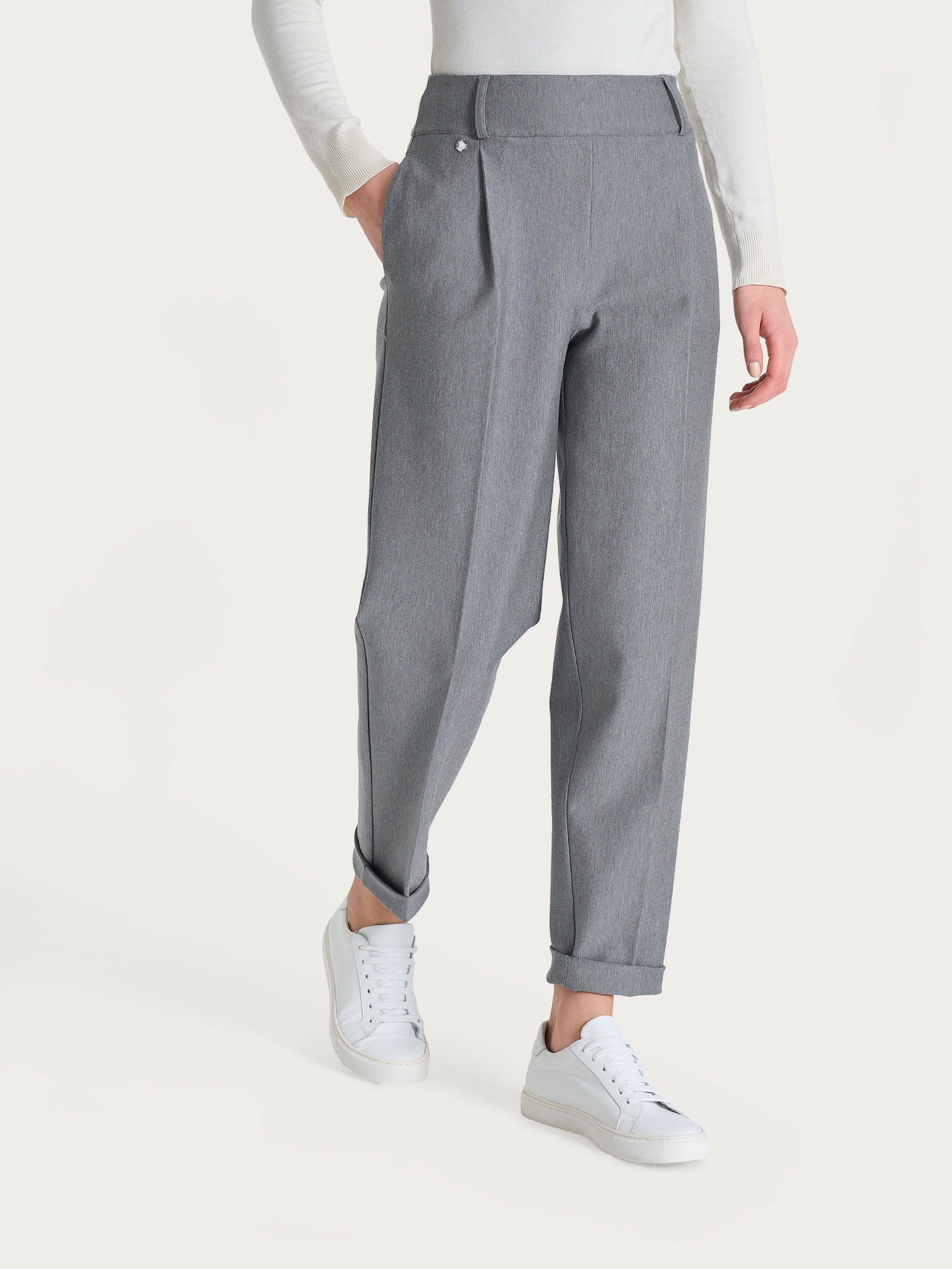 Ragno Compact pantalone carota grigio Grigio Mel