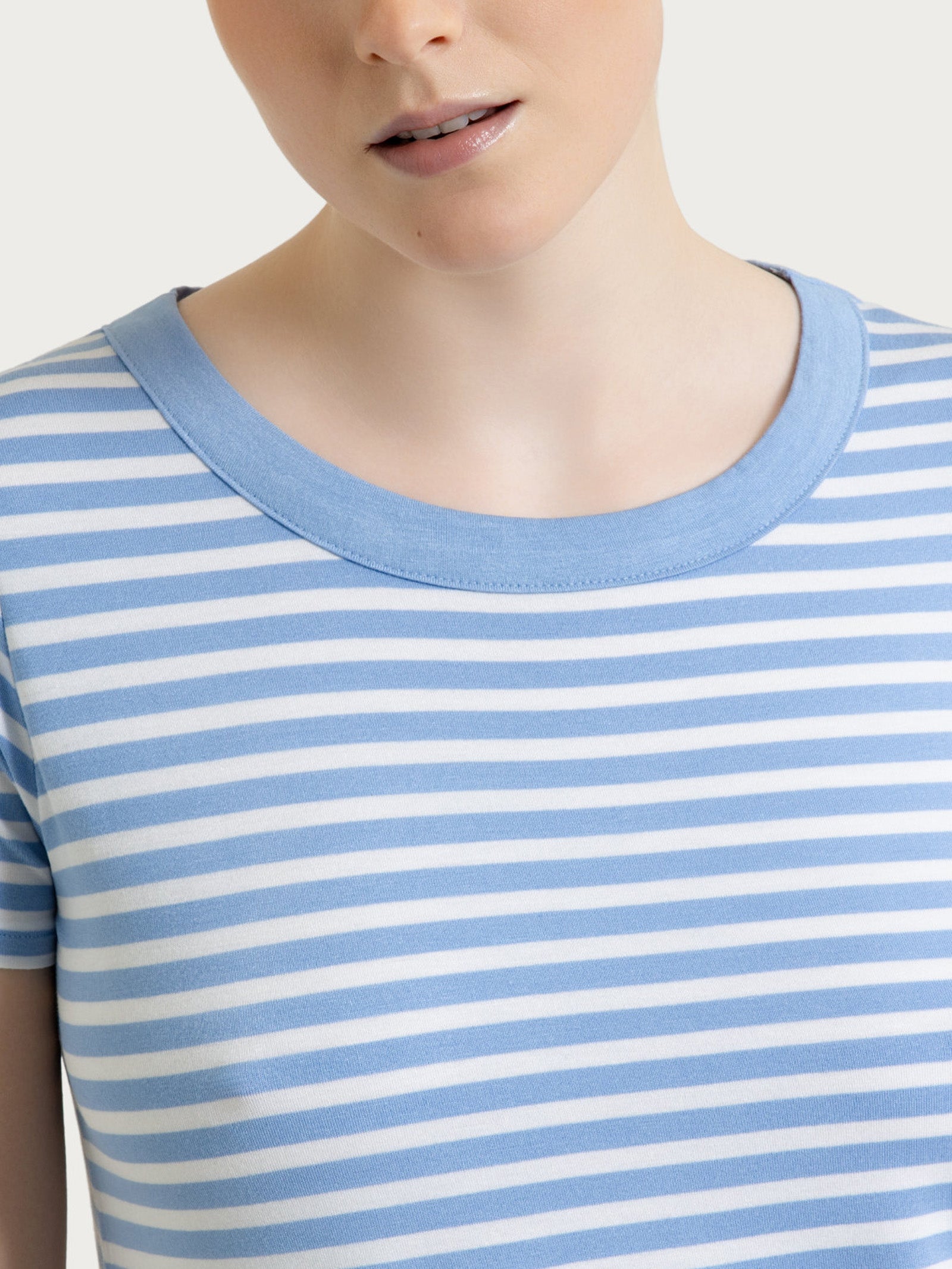 Ragno Viscosa Summer Maglietta righe manica corta Bel Air Blue