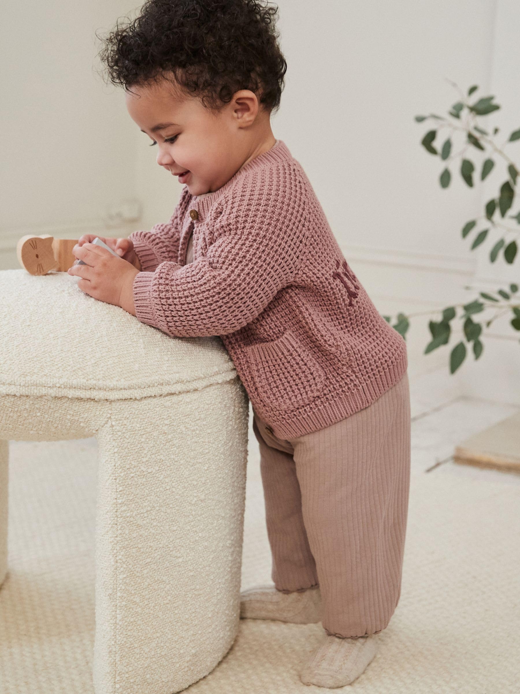 Next cardigan bebè cotone 3-6 mesi scritta ricamata