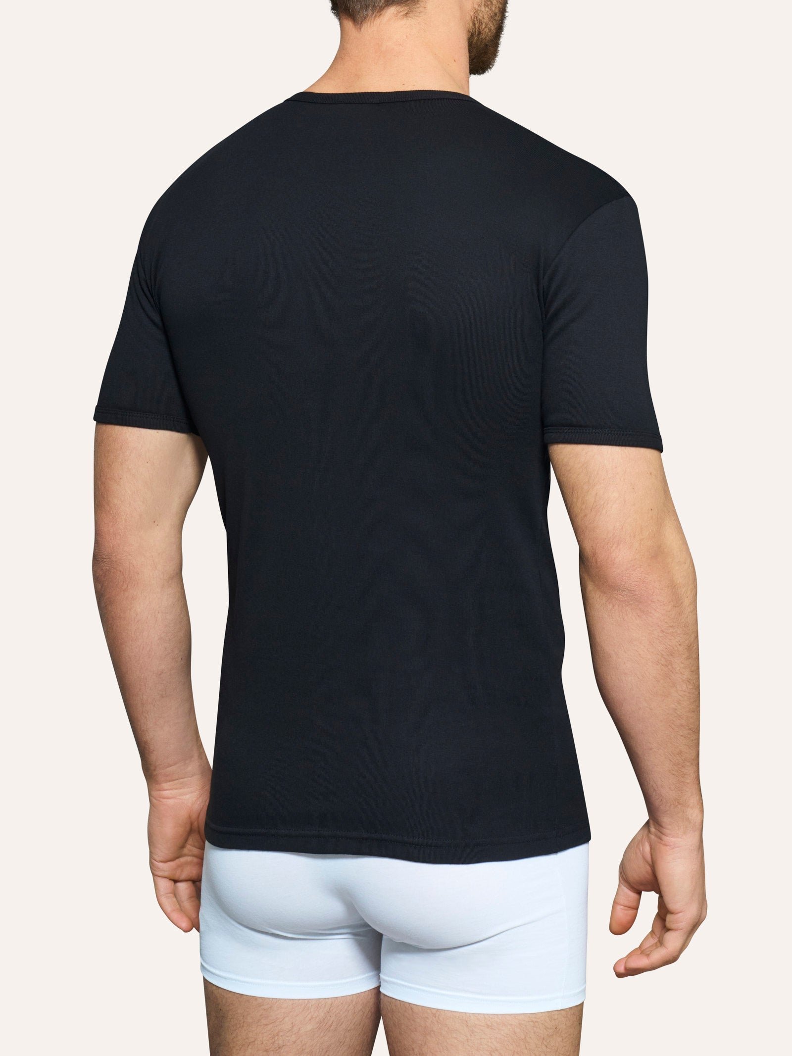 Ragno Thermo Cotton Maglietta Girocollo uomo cotone Nero