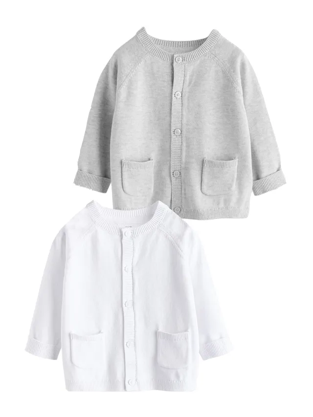 Next cardigan neonato maglia taglia 56 2 pezzi grigio