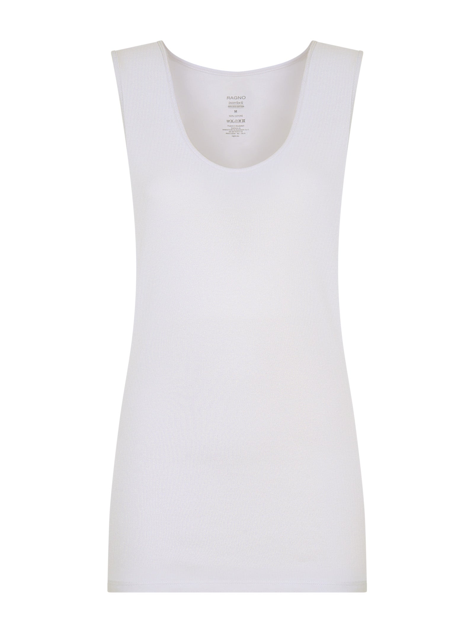 Ragno Caldo Cotone Canottiera Spalla Larga White Cotone