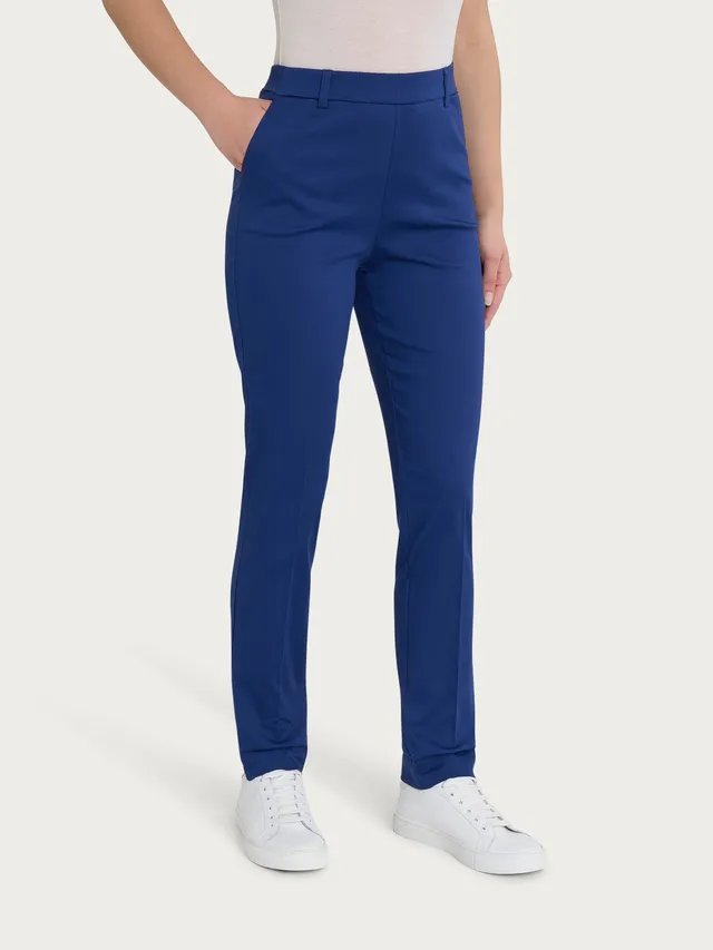 Ragno Satin Power Pantalone chino slim Blueberry cotone