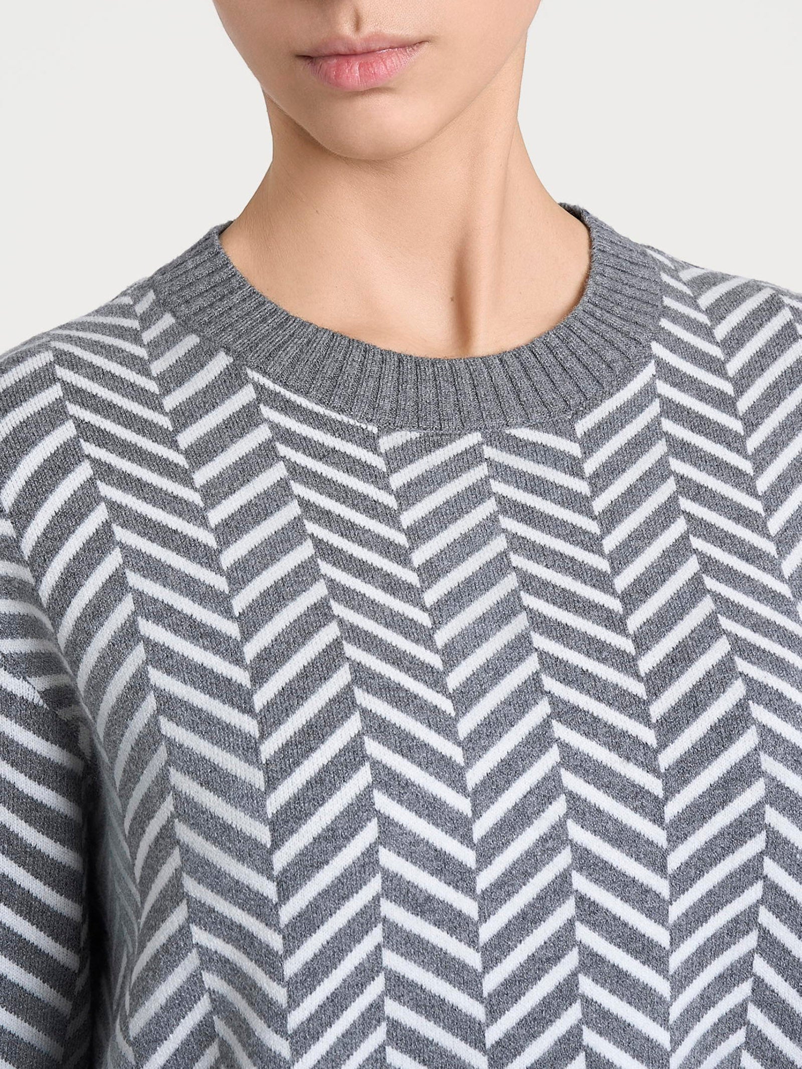 Ragno Super Soft maglia girocollo Fant Ferro Mel fantasia spigata
