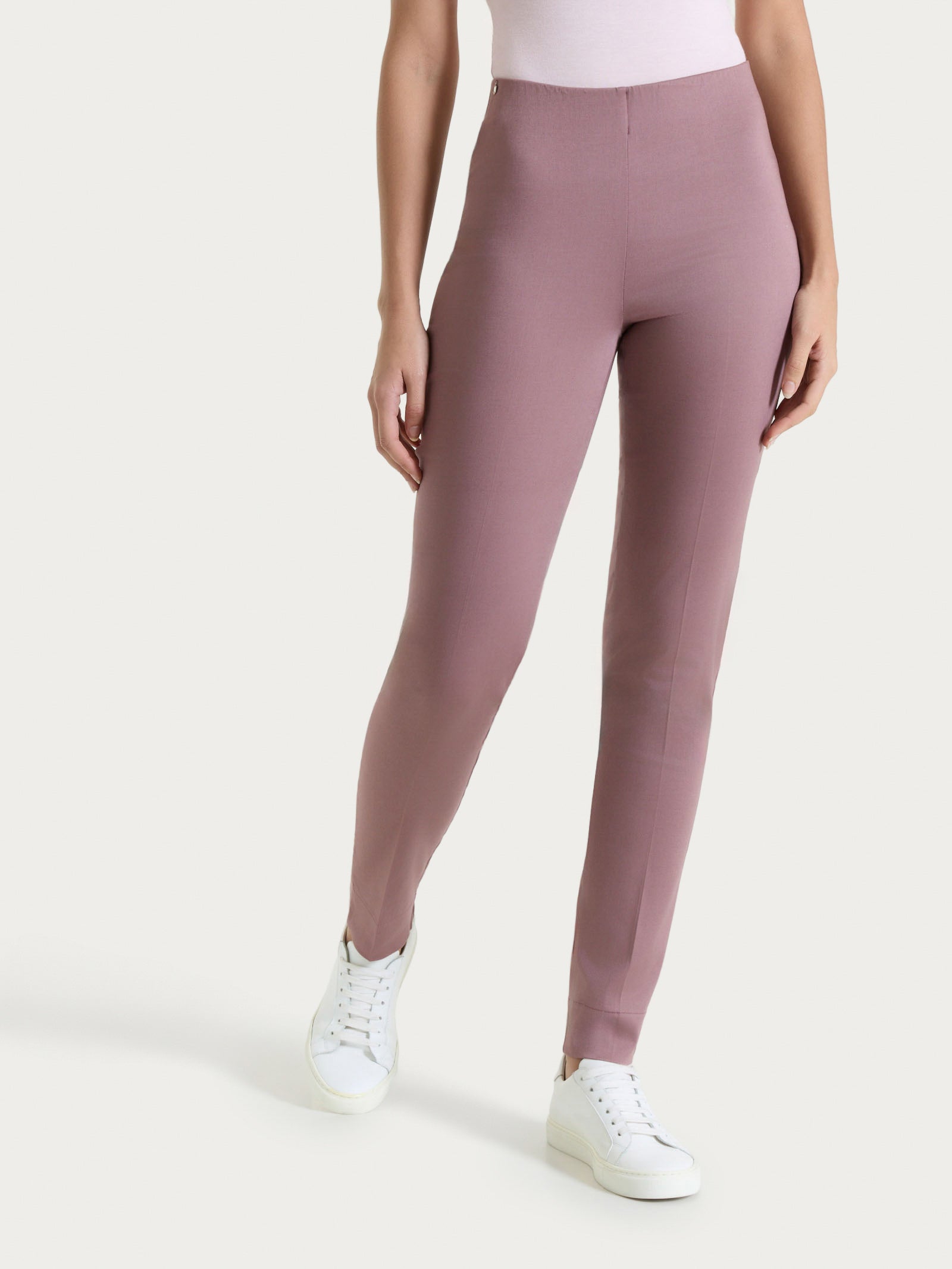 Ragno Satin Power pantalone sigaretta Twilight Mauve skinny