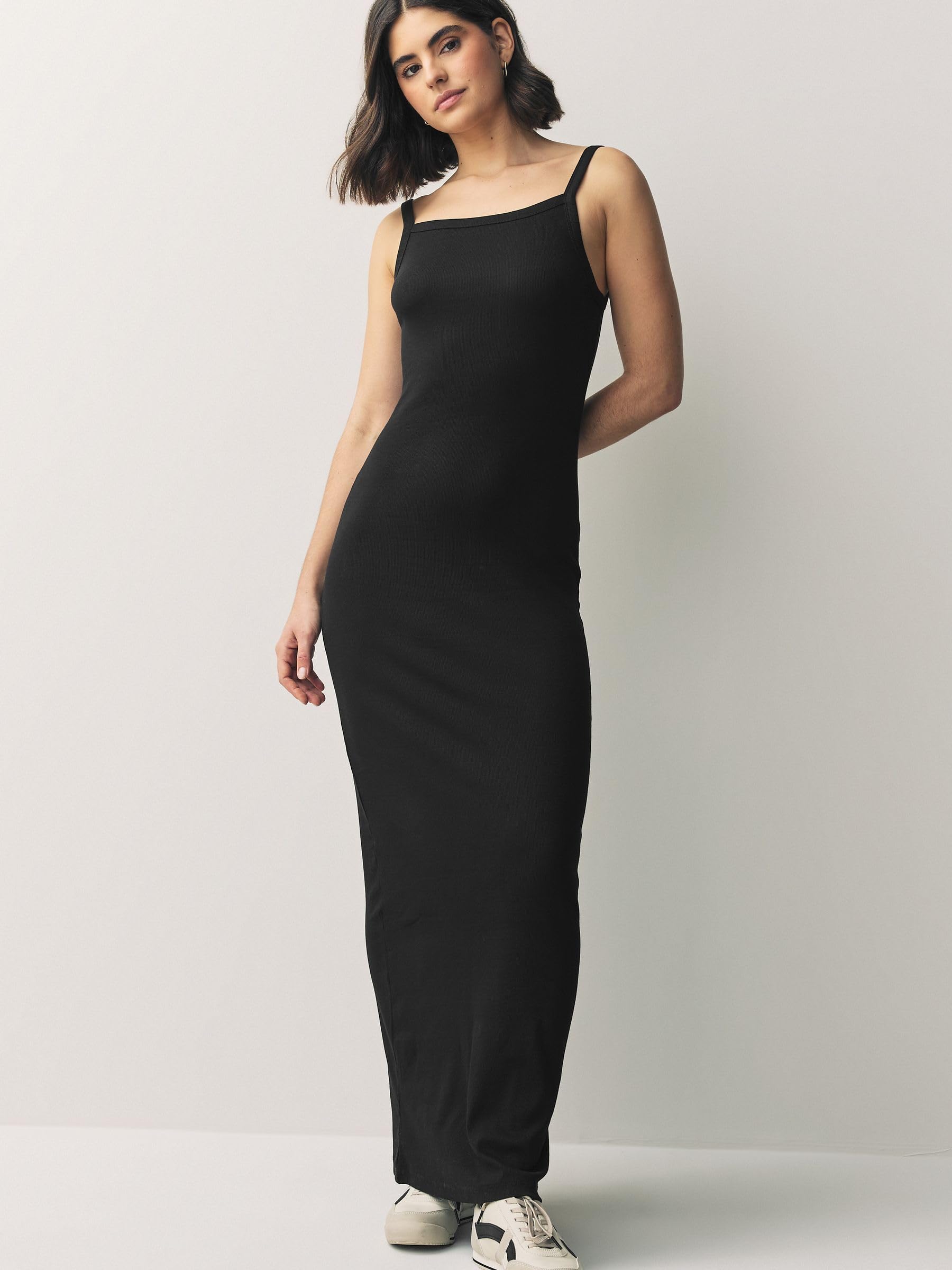 Next Abito Maxi Costine Spalline Donna