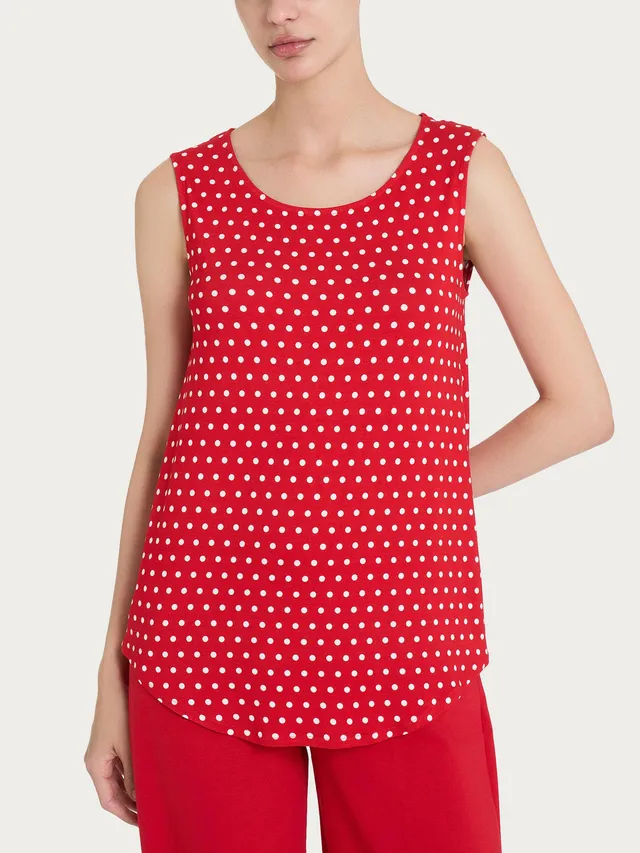 Ragno Viscosa Summer top smanicato viscosa Salsa