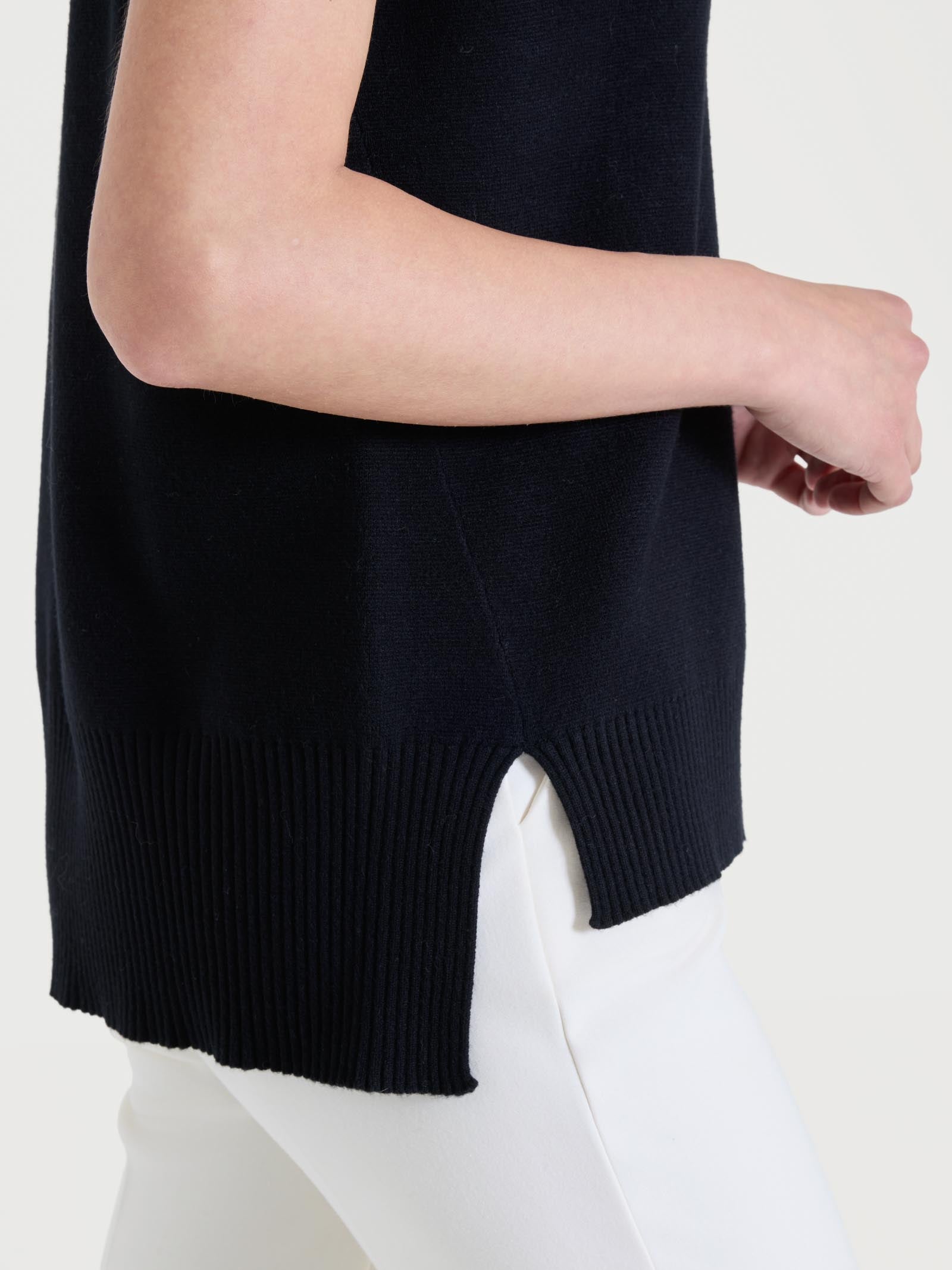 Ragno Super Soft Maglia smanicata donna nero viscosa
