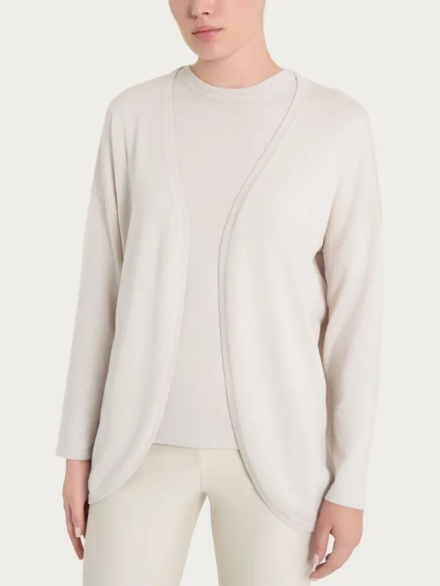 Ragno Four Seasons Cardigan aperto Champignon viscosa