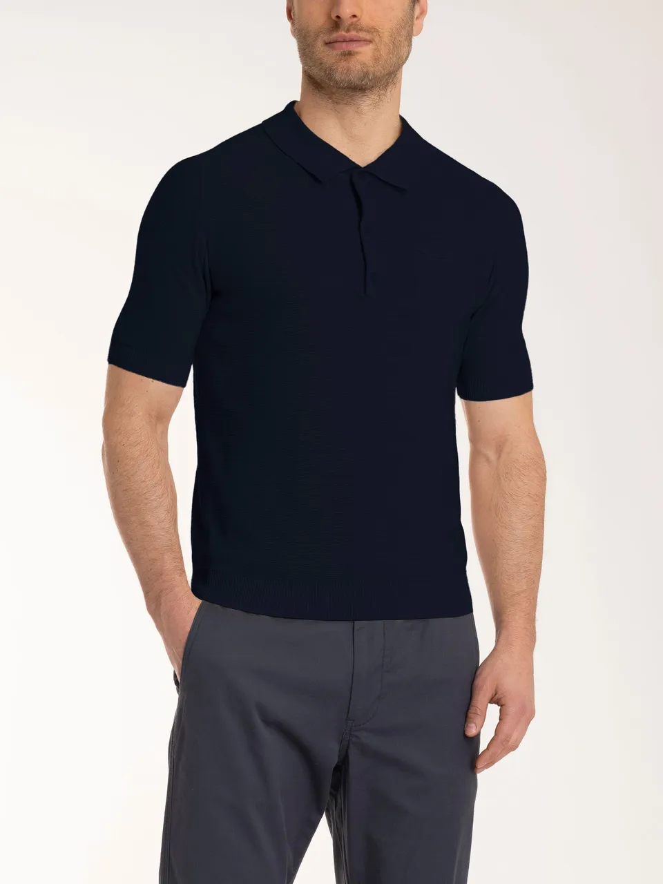 Ragno Puro Cotone polo uomo Outer Space manica corta