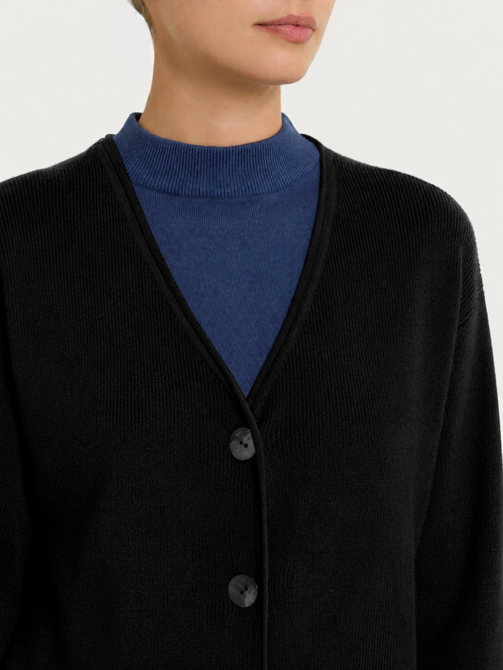 Ragno Four Seasons Cardigan Scollo V Nero Viscosa